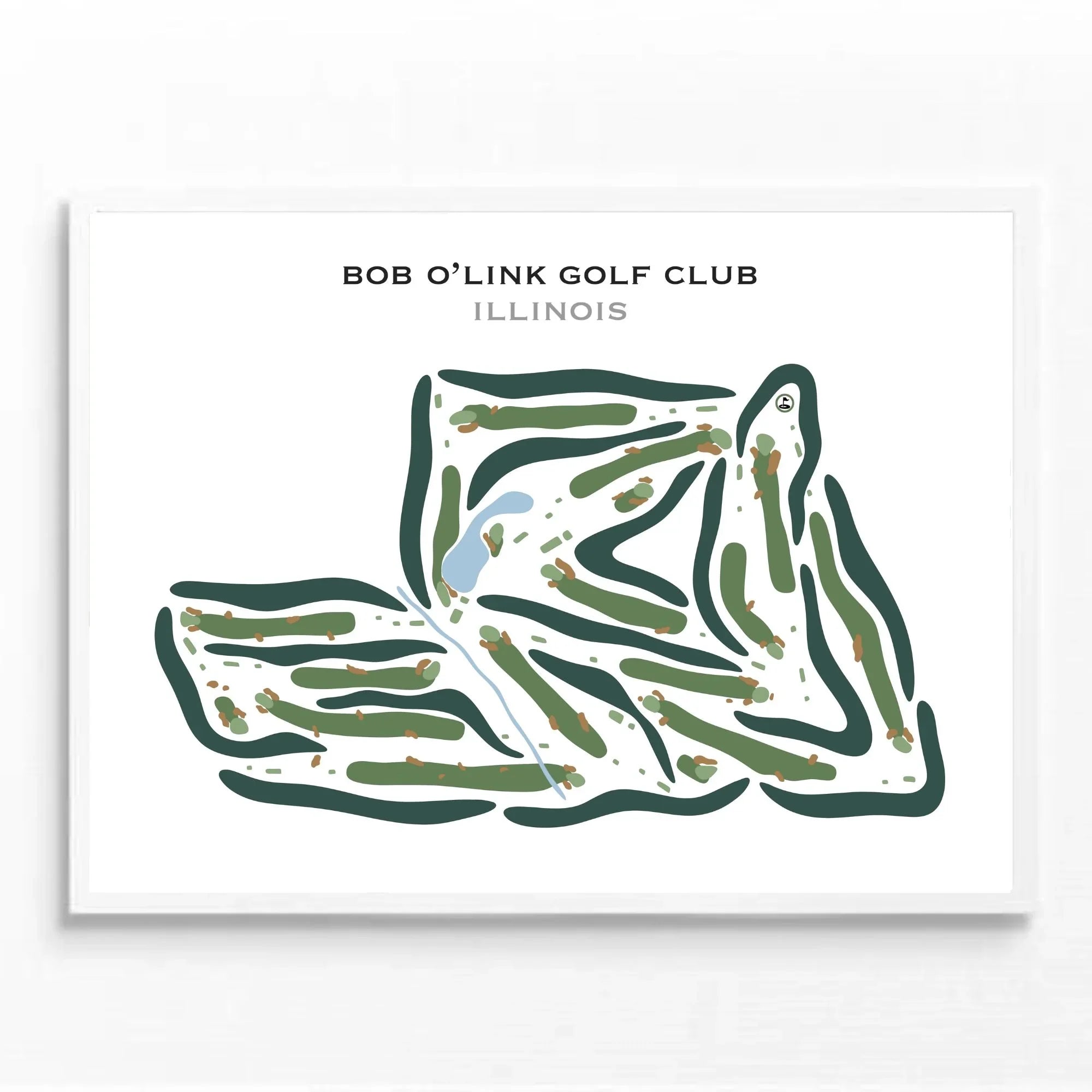 Bob O'Link Golf Club, Illinois - Printed Golf Courses