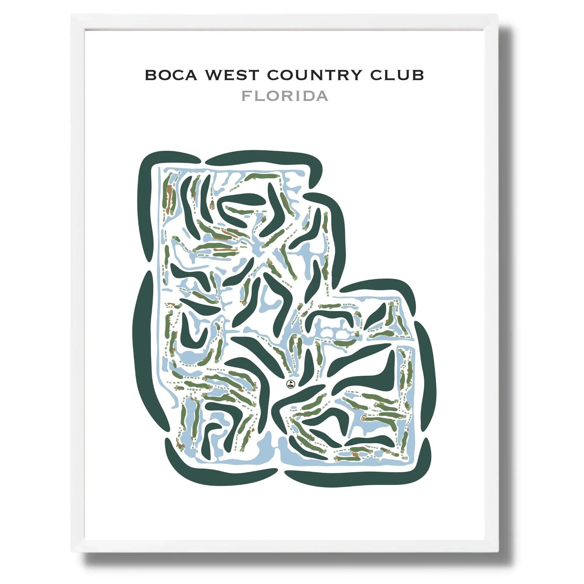 Boca West Country Club, Florida - Printed Golf Course