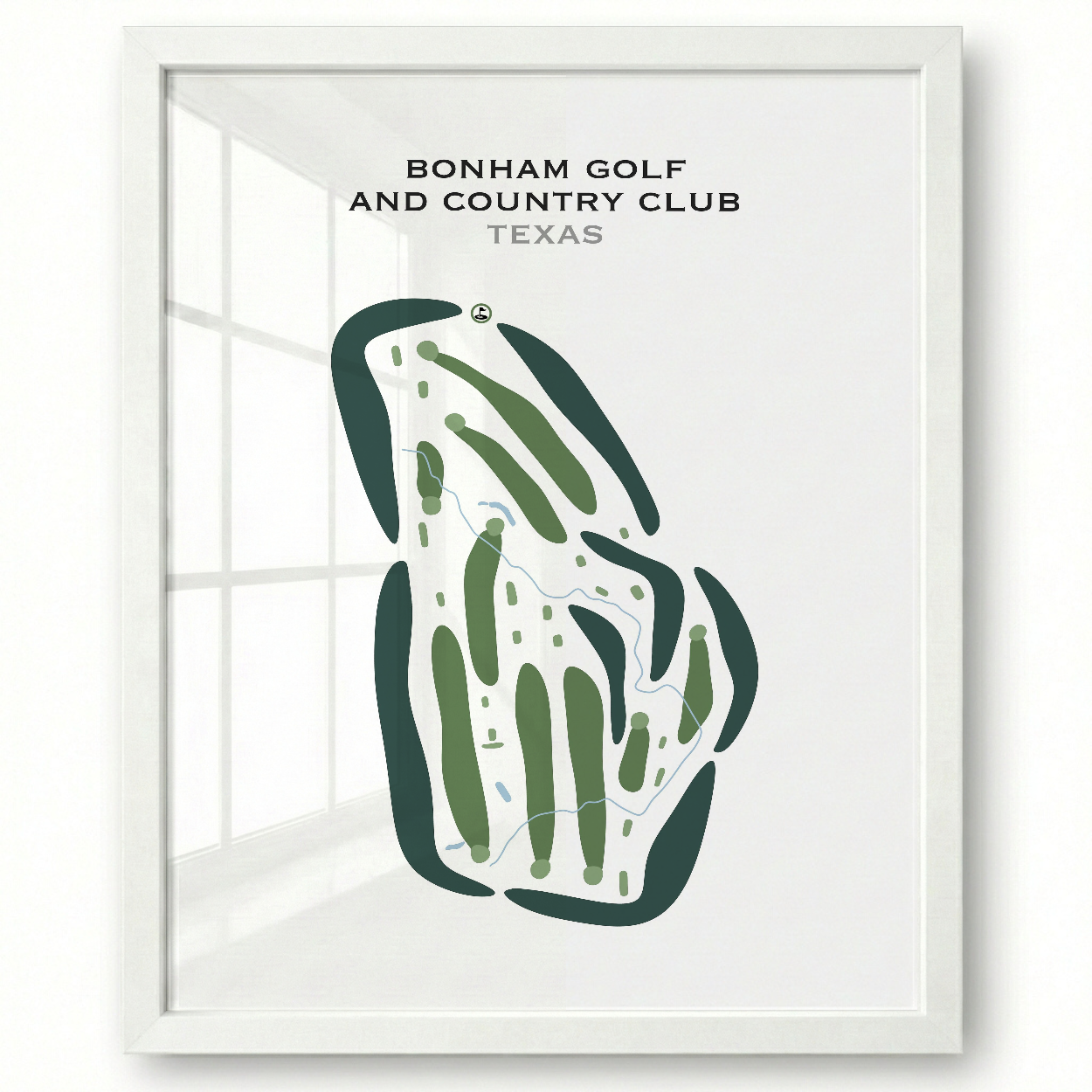 Bonham Golf & Country Club, Texas - Printed Golf Courses