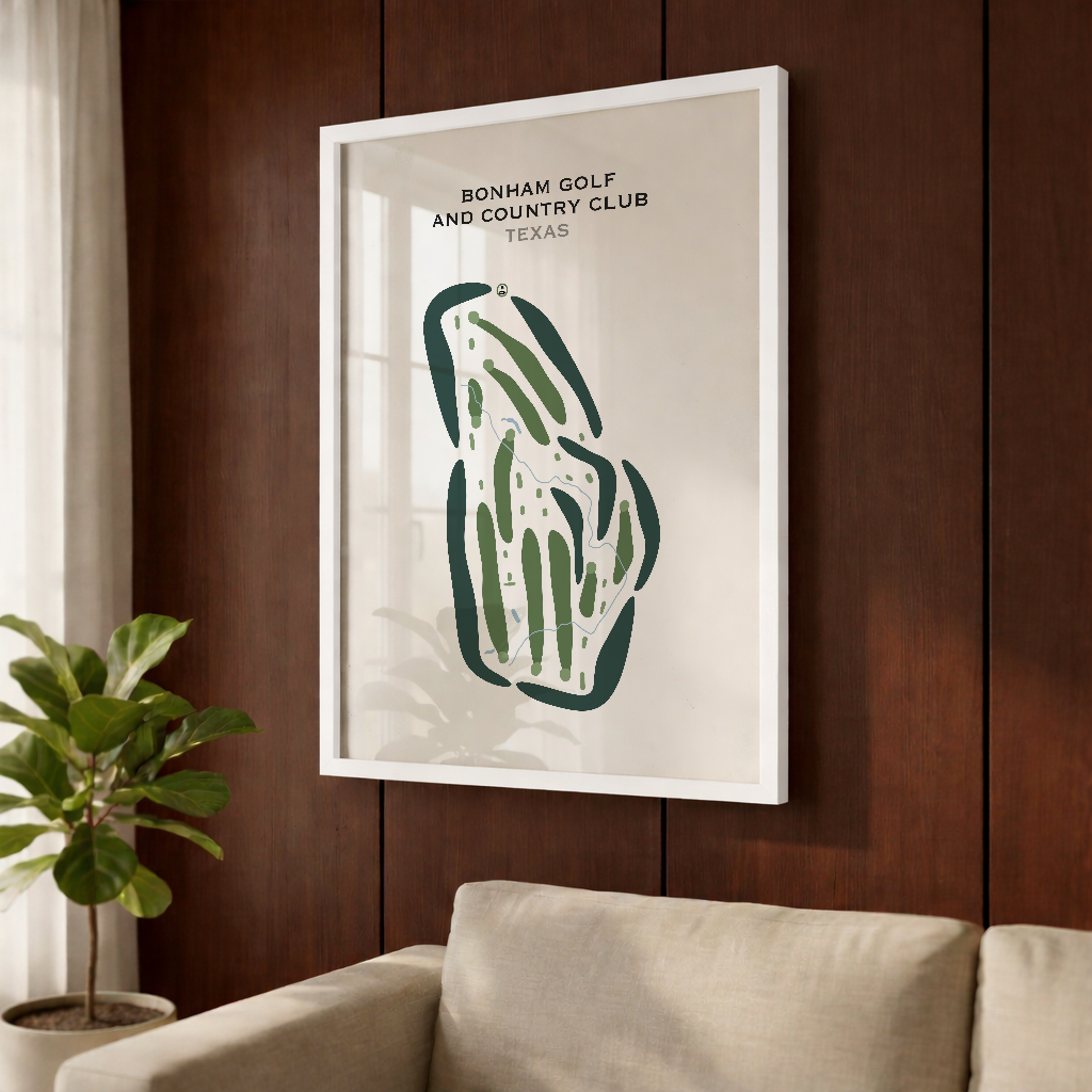 Bonham Golf & Country Club, Texas - Printed Golf Courses