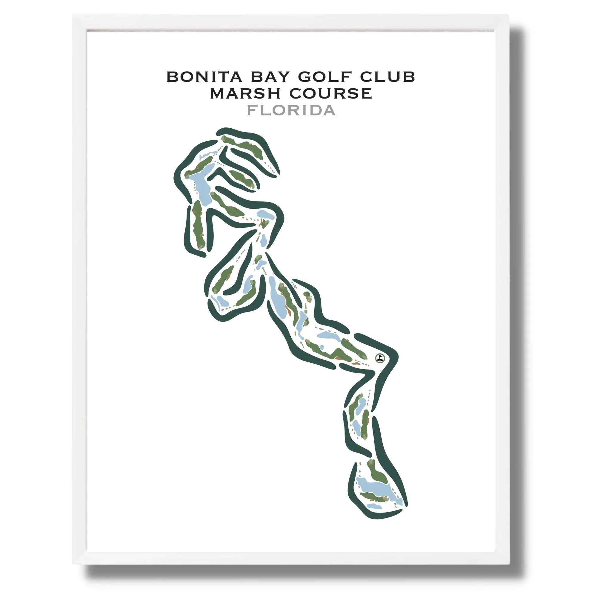 Bonita Bay Golf Club - Marsh Course, Florida - Printed Golf Courses