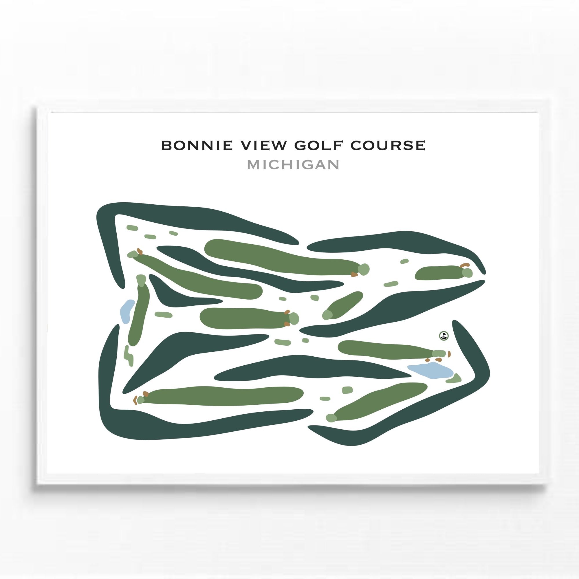 Bonnie View Golf Course, Michigan - Printed Golf Courses