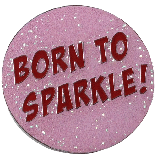 Born To Sparkle Glitter Ball Marker & Hat Clip by ReadyGOLF