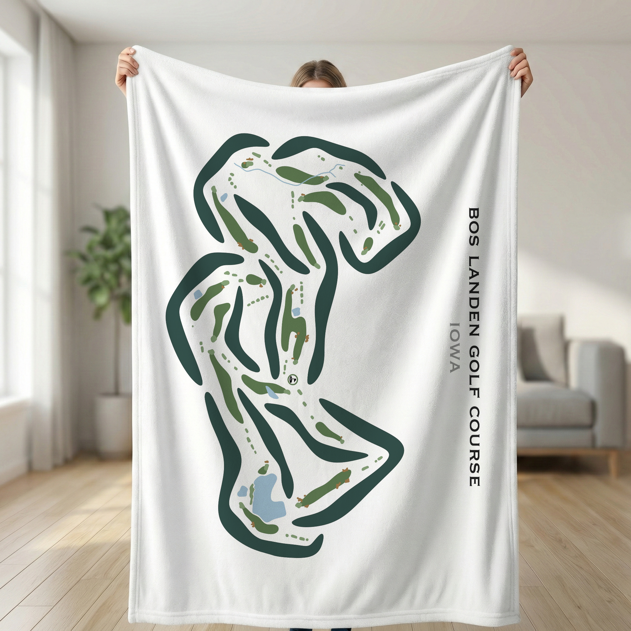 Bos Landen Golf Course, Iowa - Printed Golf Courses
