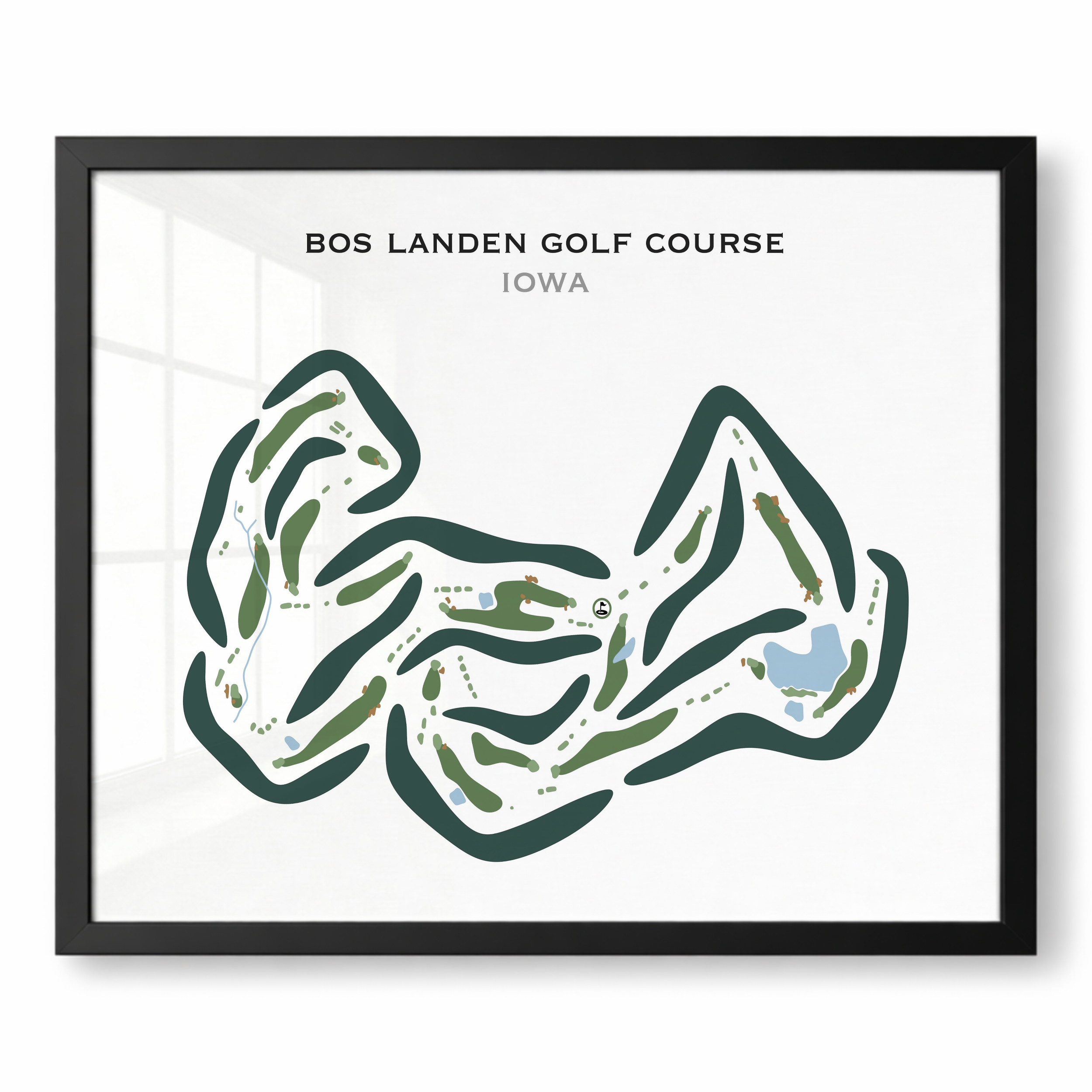 Bos Landen Golf Course, Iowa - Printed Golf Courses
