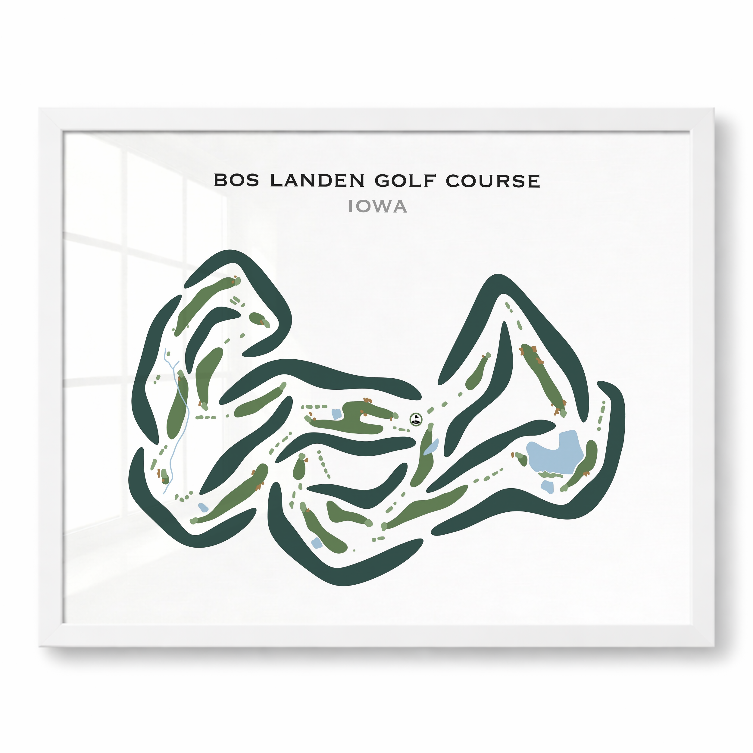 Bos Landen Golf Course, Iowa - Printed Golf Courses