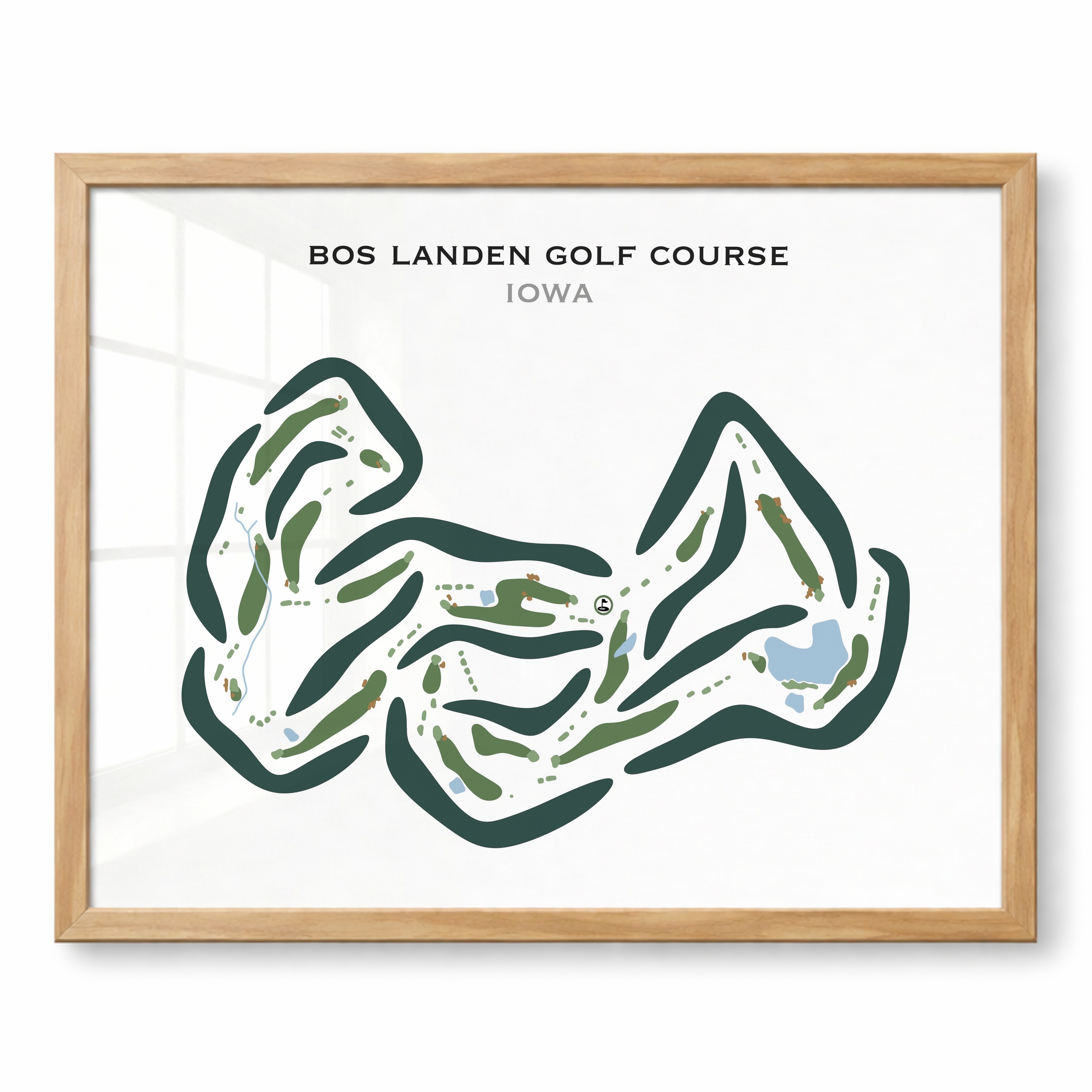 Bos Landen Golf Course, Iowa - Printed Golf Courses