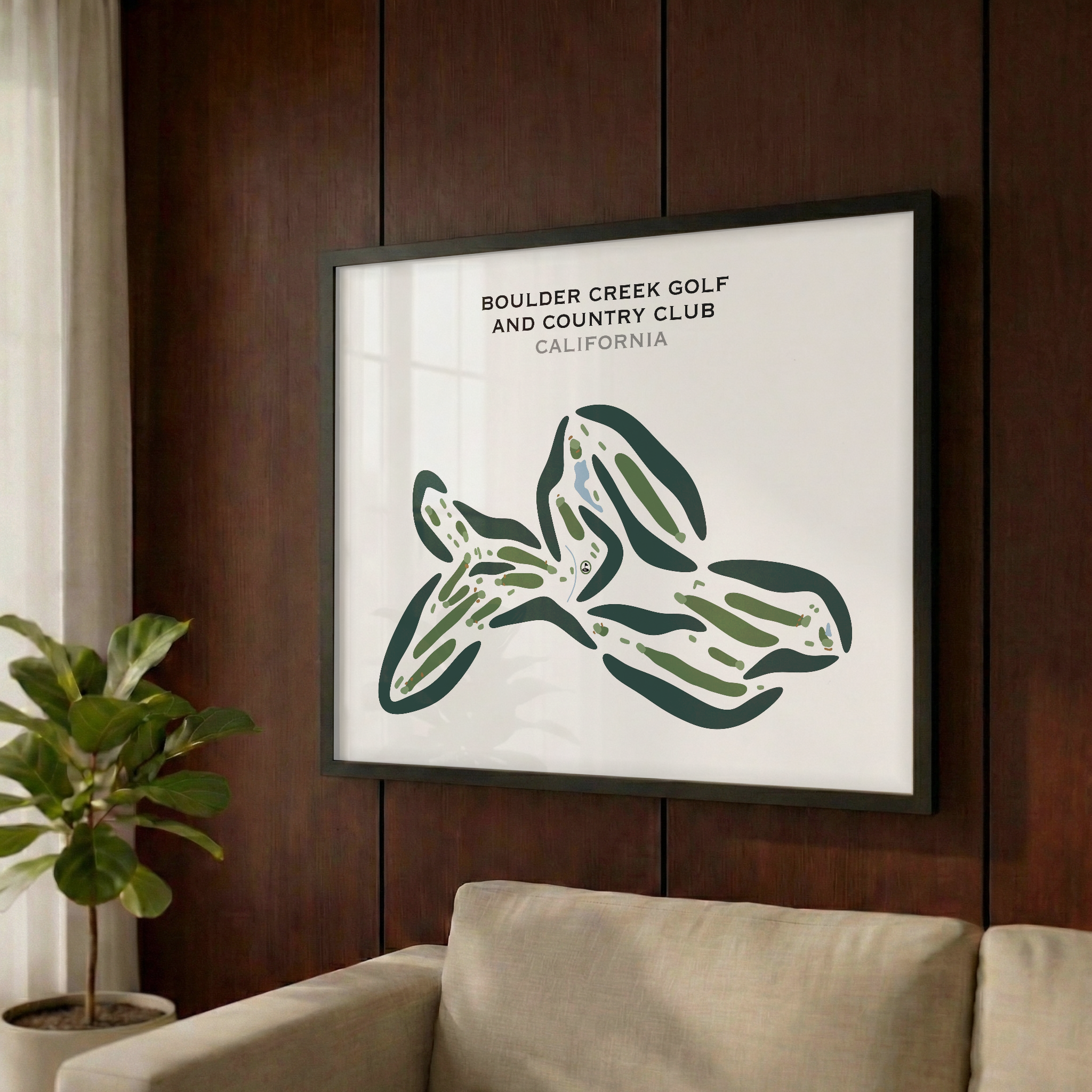 Boulder Creek Golf & Country Club, California - Printed Golf Courses