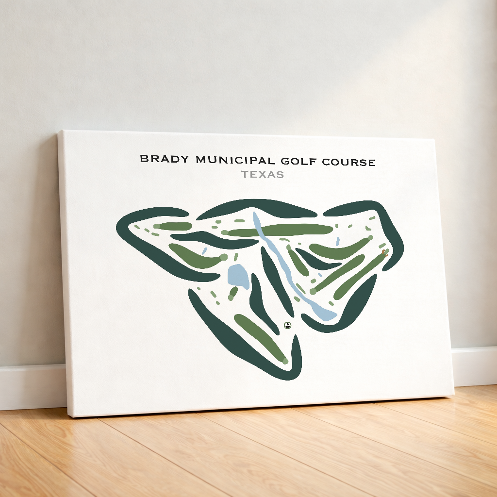 Brady Municipal Golf Course, Texas - Printed Golf Courses