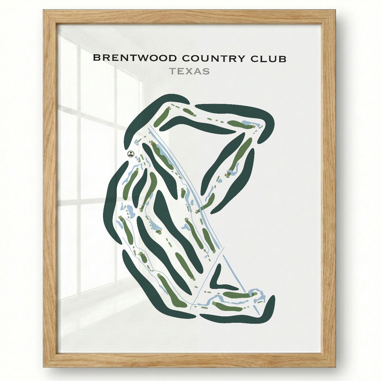 Brentwood Country Club, Texas - Printed Golf Courses