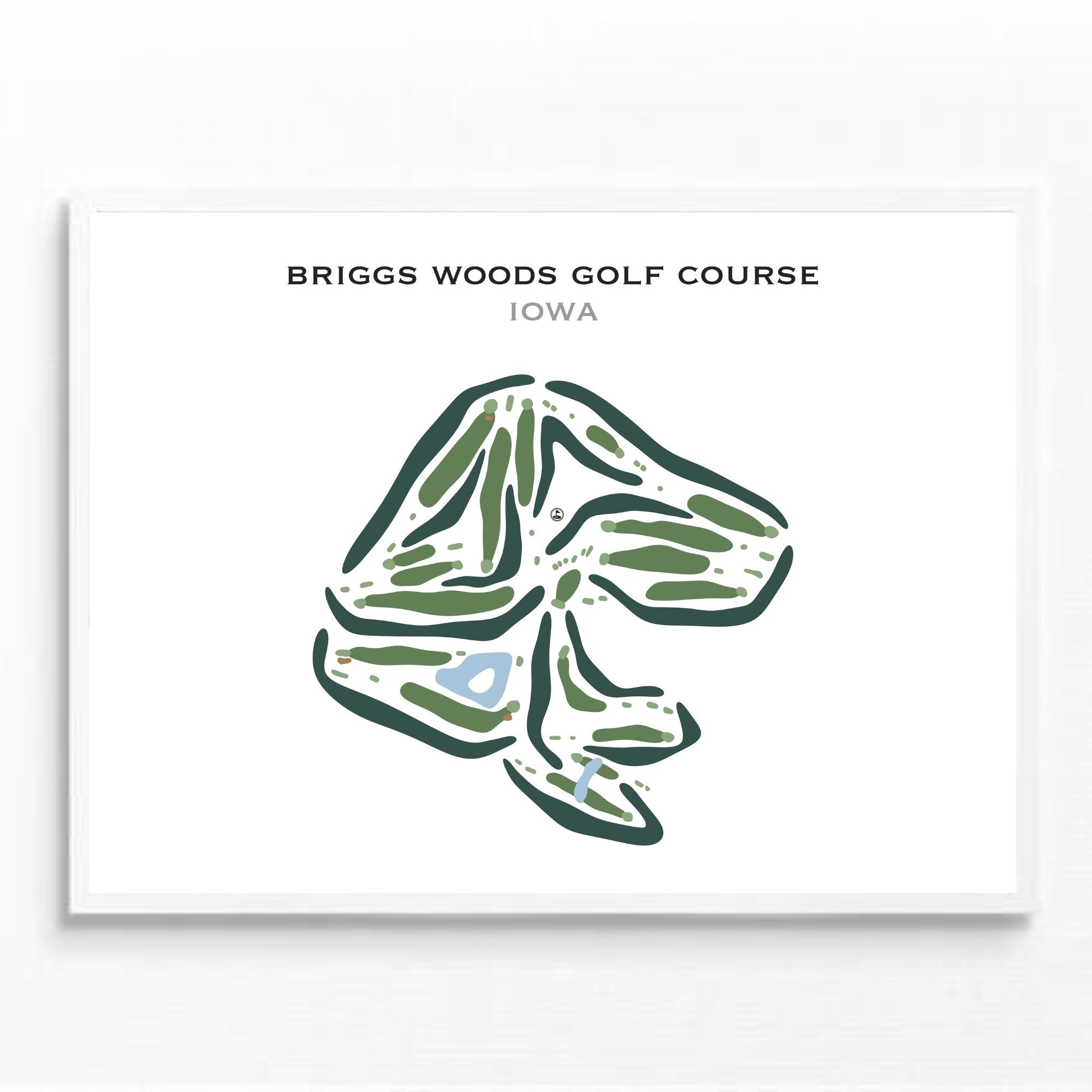 Briggs Woods Golf Course, Iowa - Printed Golf Courses