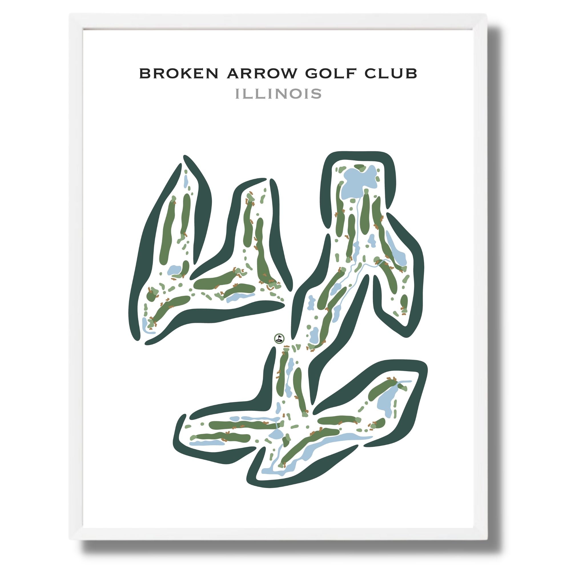 Broken Arrow Golf Club, Illinois - Printed Golf Courses