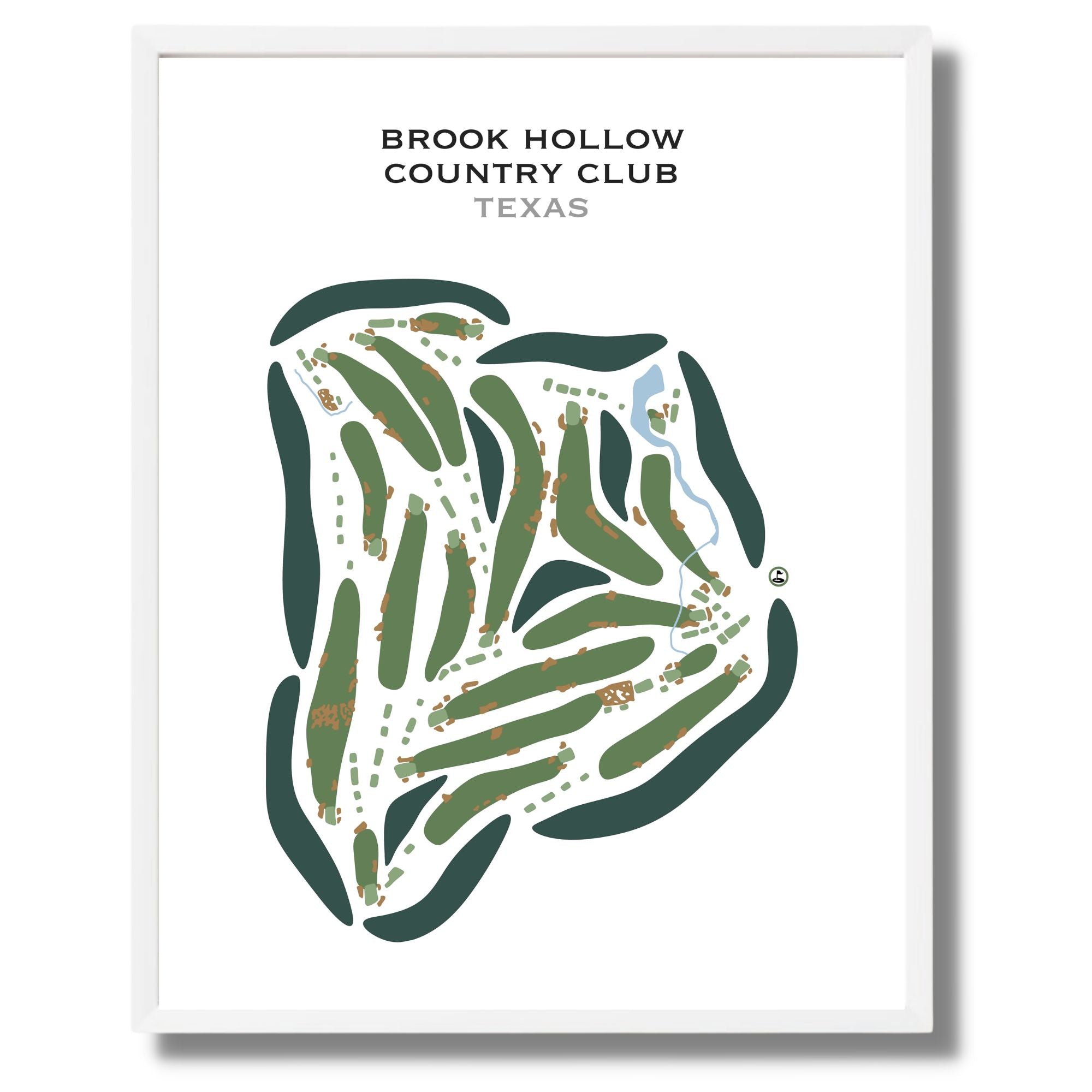 Brook Hollow Country Club, Texas - Printed Golf Courses