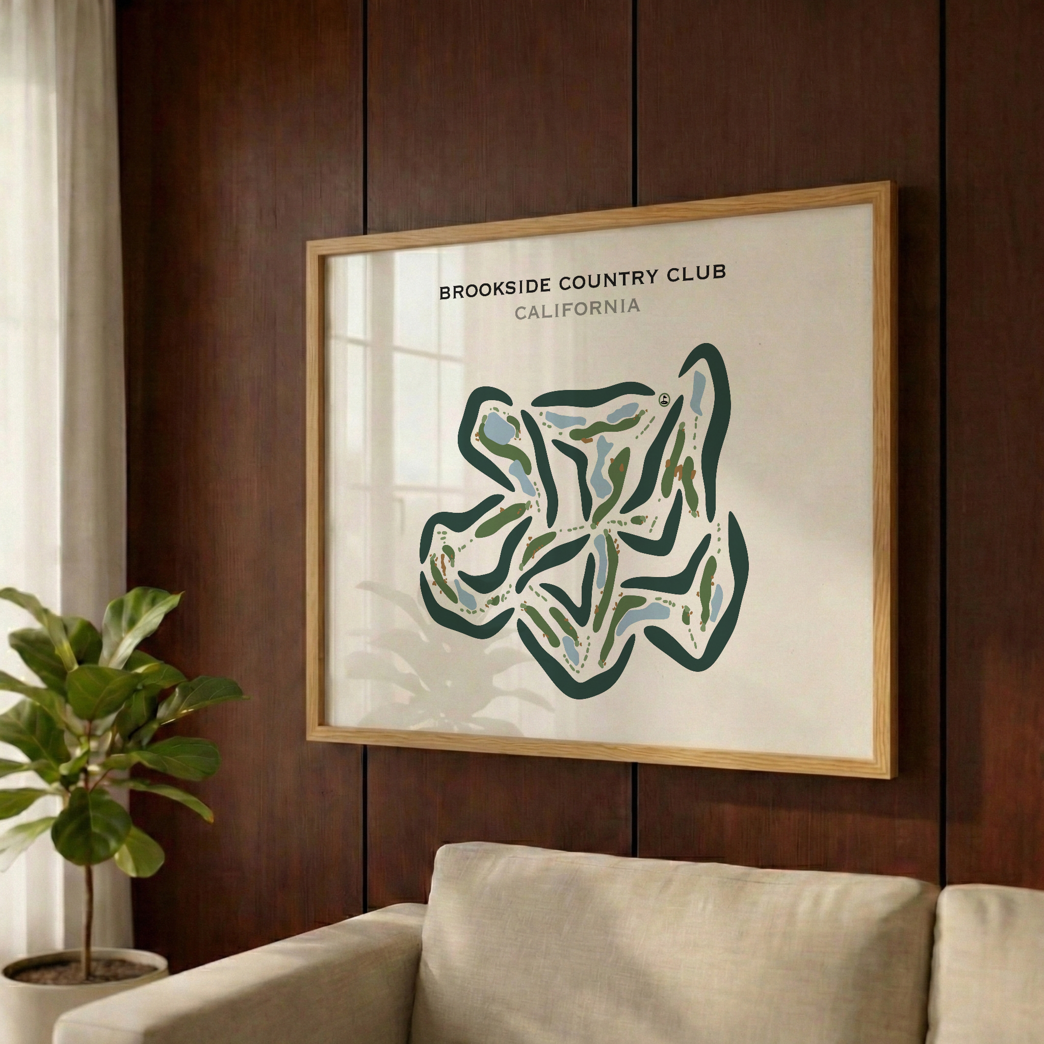 Brookside Country Club, California - Printed Golf Course