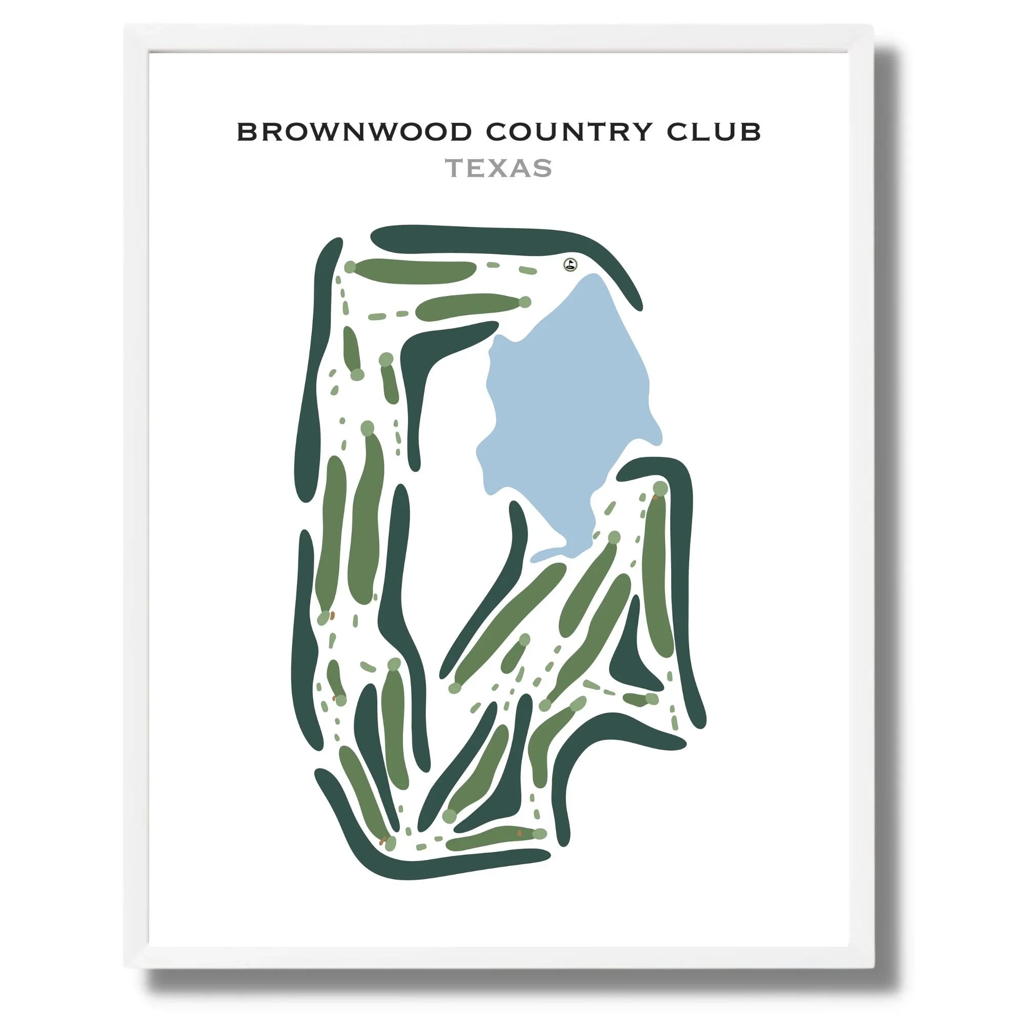 Brownwood Country Club, Texas - Printed Golf Course