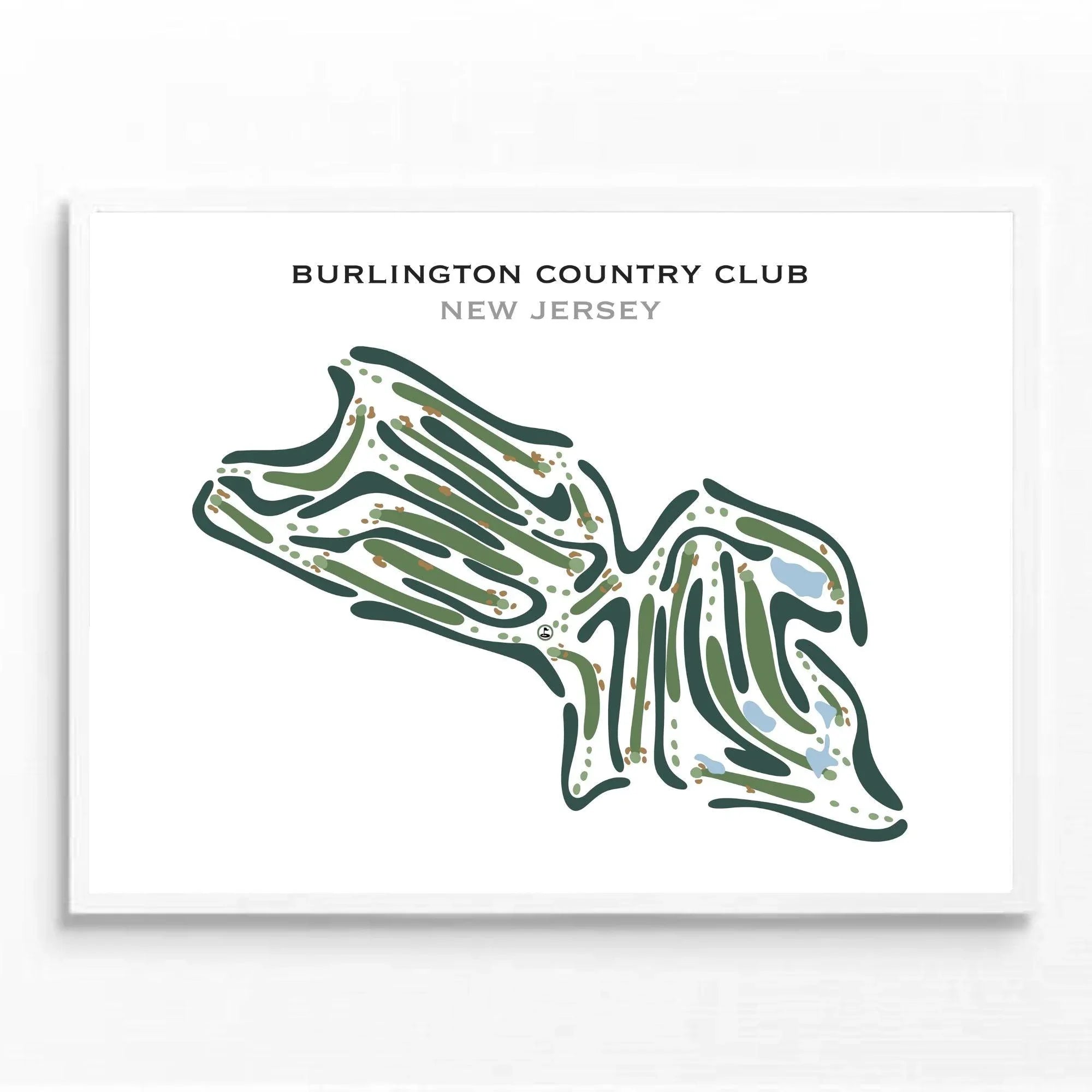 Burlington Country Club, New Jersey - Printed Golf Courses