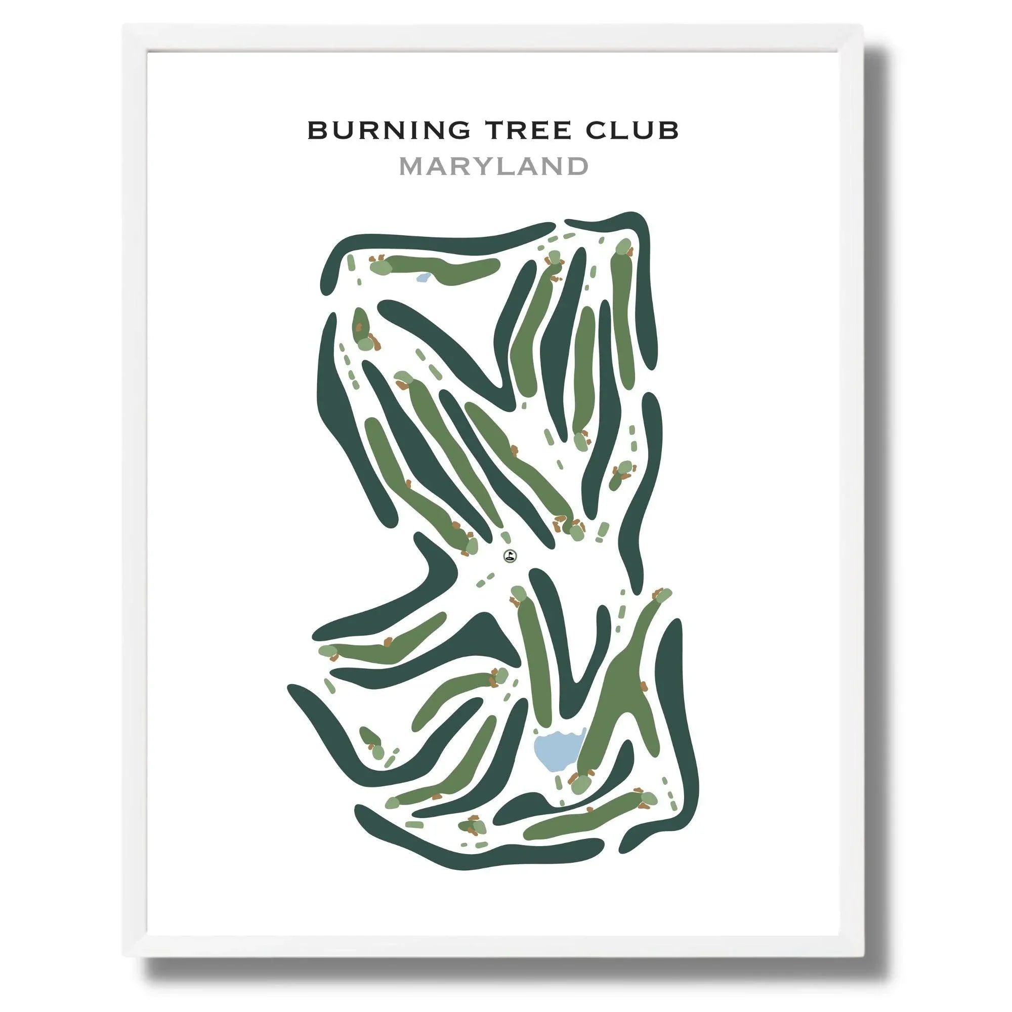 Burning Tree Club, Maryland - Printed Golf Course