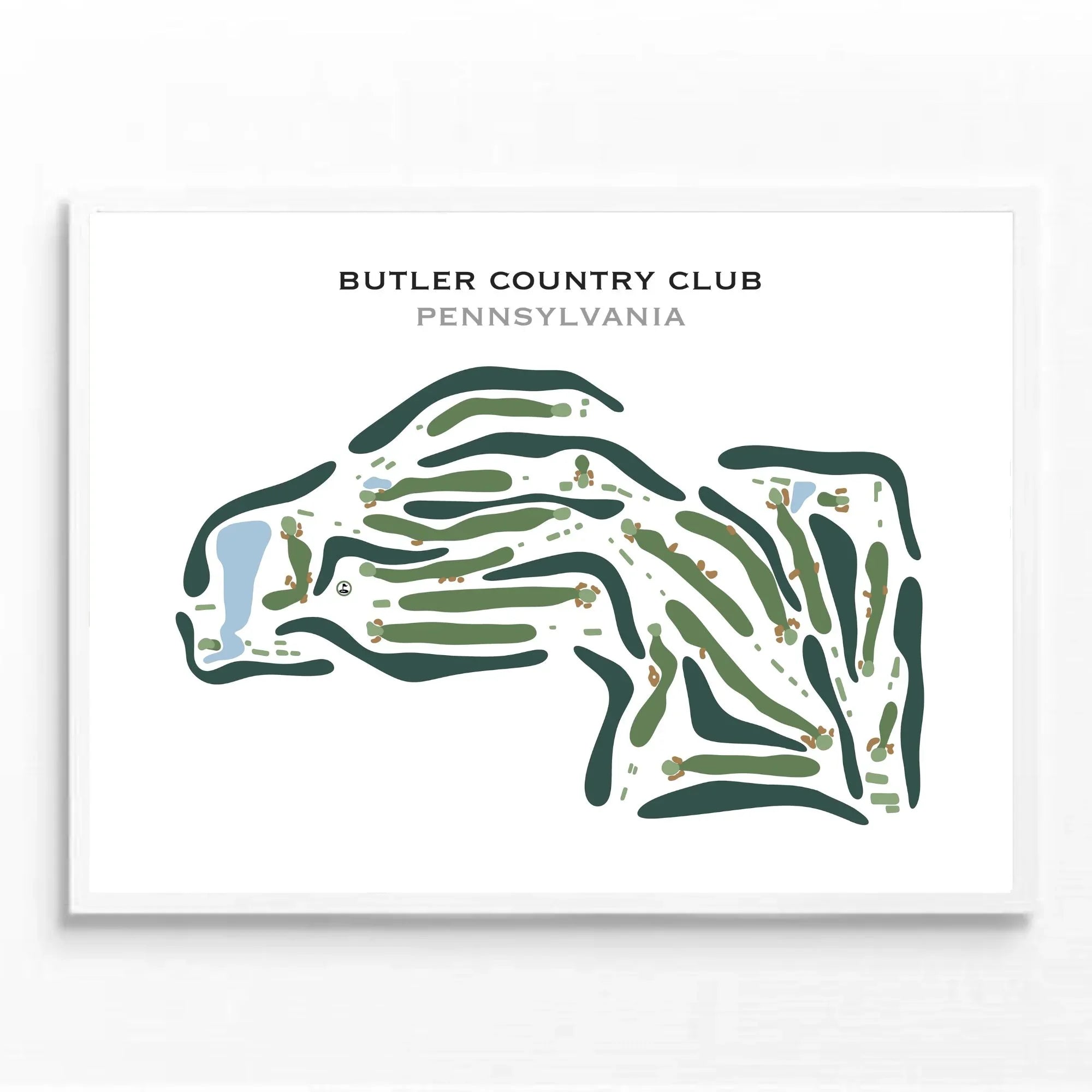 The Butler Country Club, Pennsylvania - Printed Golf Course