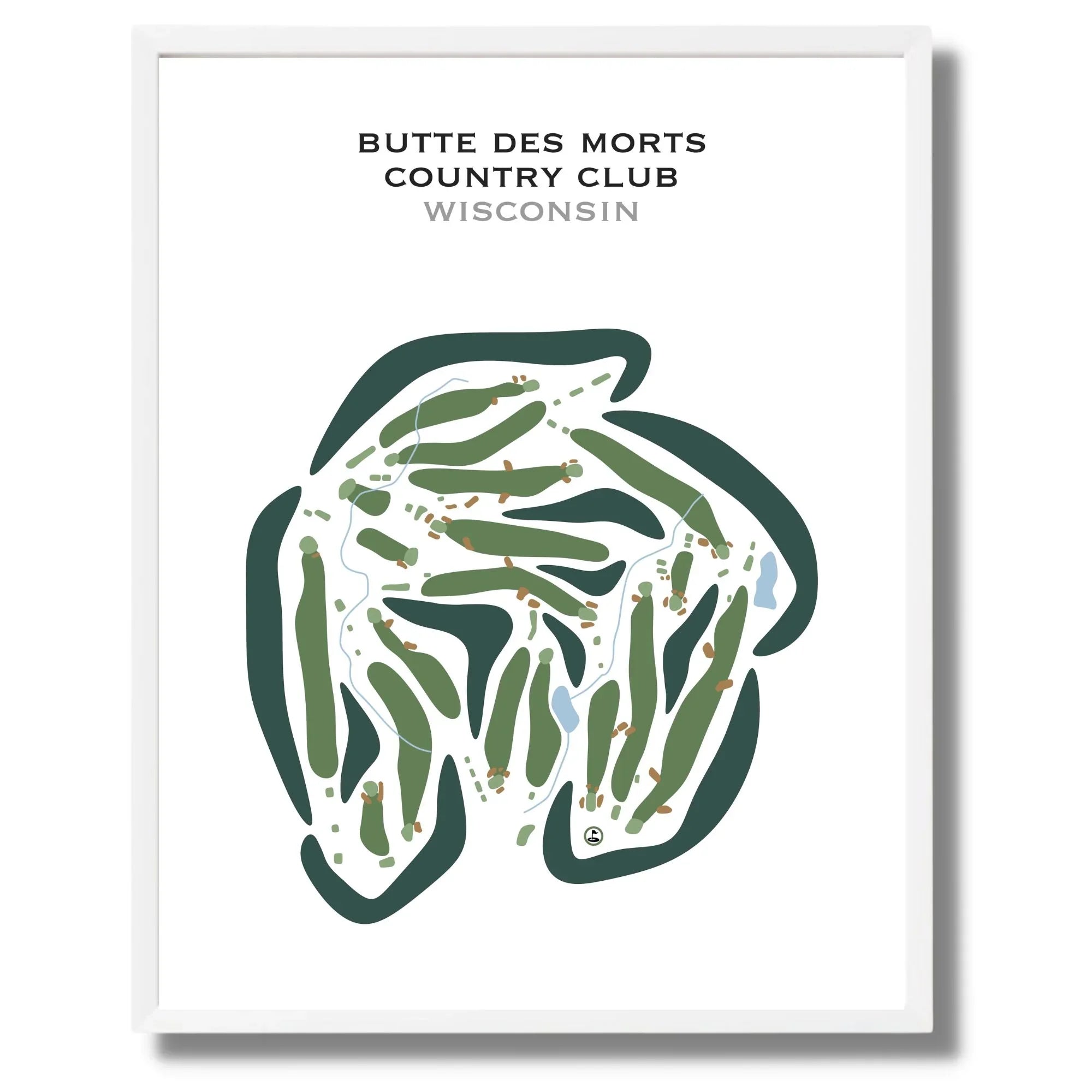 Butte des Morts Country Club, Wisconsin - Printed Golf Courses