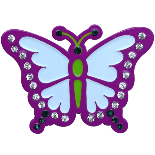 Butterfly Crystal Ball Marker & Hat Clip by ReadyGOLF