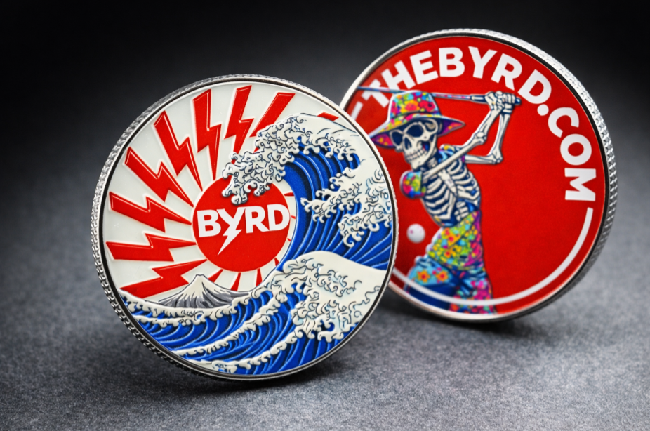 POKER CHIP BALL MARKER - Wave Skeleton