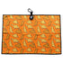 Orange Dino Chicken Nugget Golf Towel | 24” x 16” Microfiber Towel | Magnetic Clip & Carabiner | Premium Golf Accessory