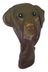 Chocolate Labrador Embroidered Classic Driver Headcover by ReadyGOLF
