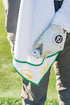 Magnetic Golf Towel with Ball Pocket - (Green/Yellow)