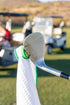 Magnetic Golf Towel with Ball Pocket - (Green/Yellow)