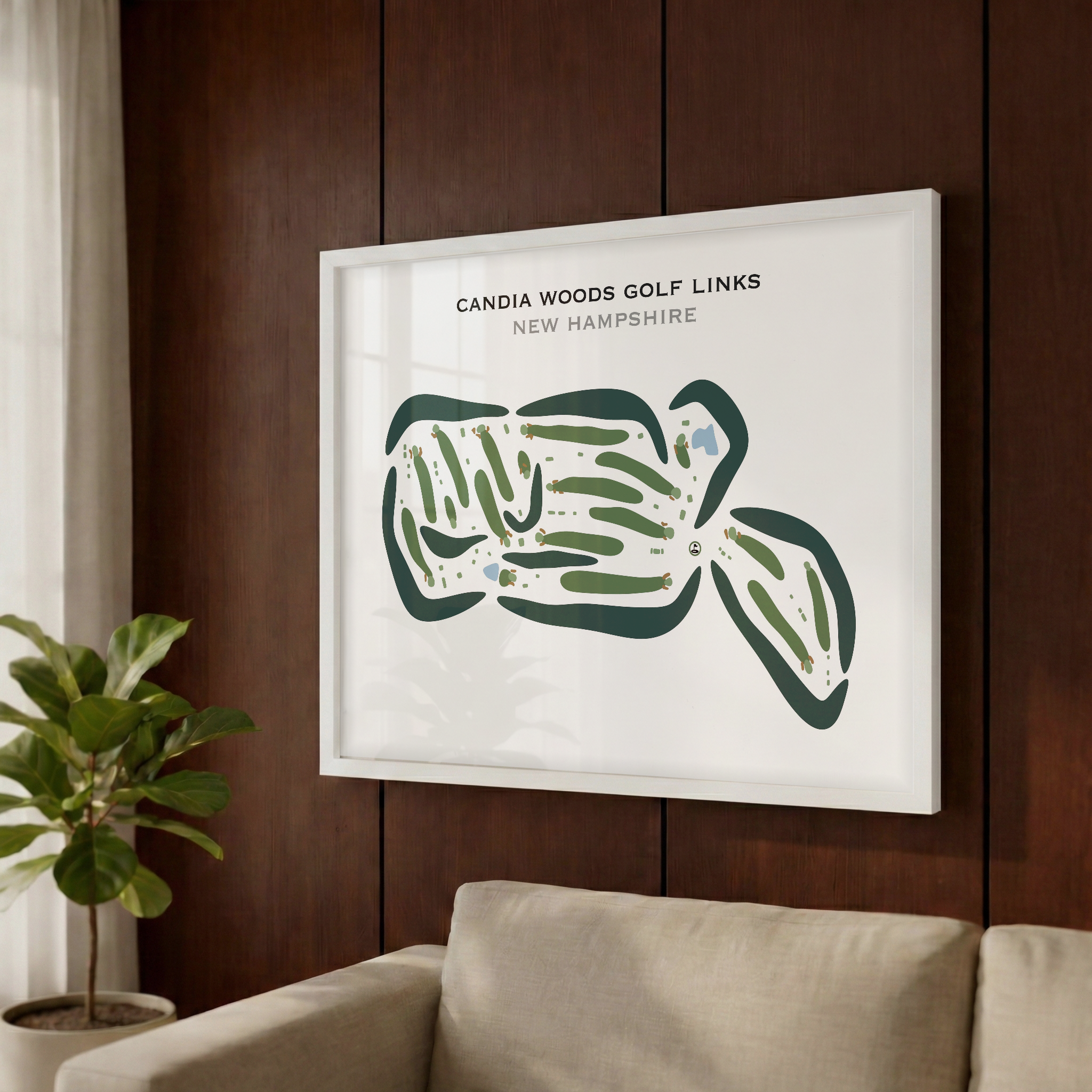 Candia Woods Golf Links, New Hampshire - Printed Golf Courses
