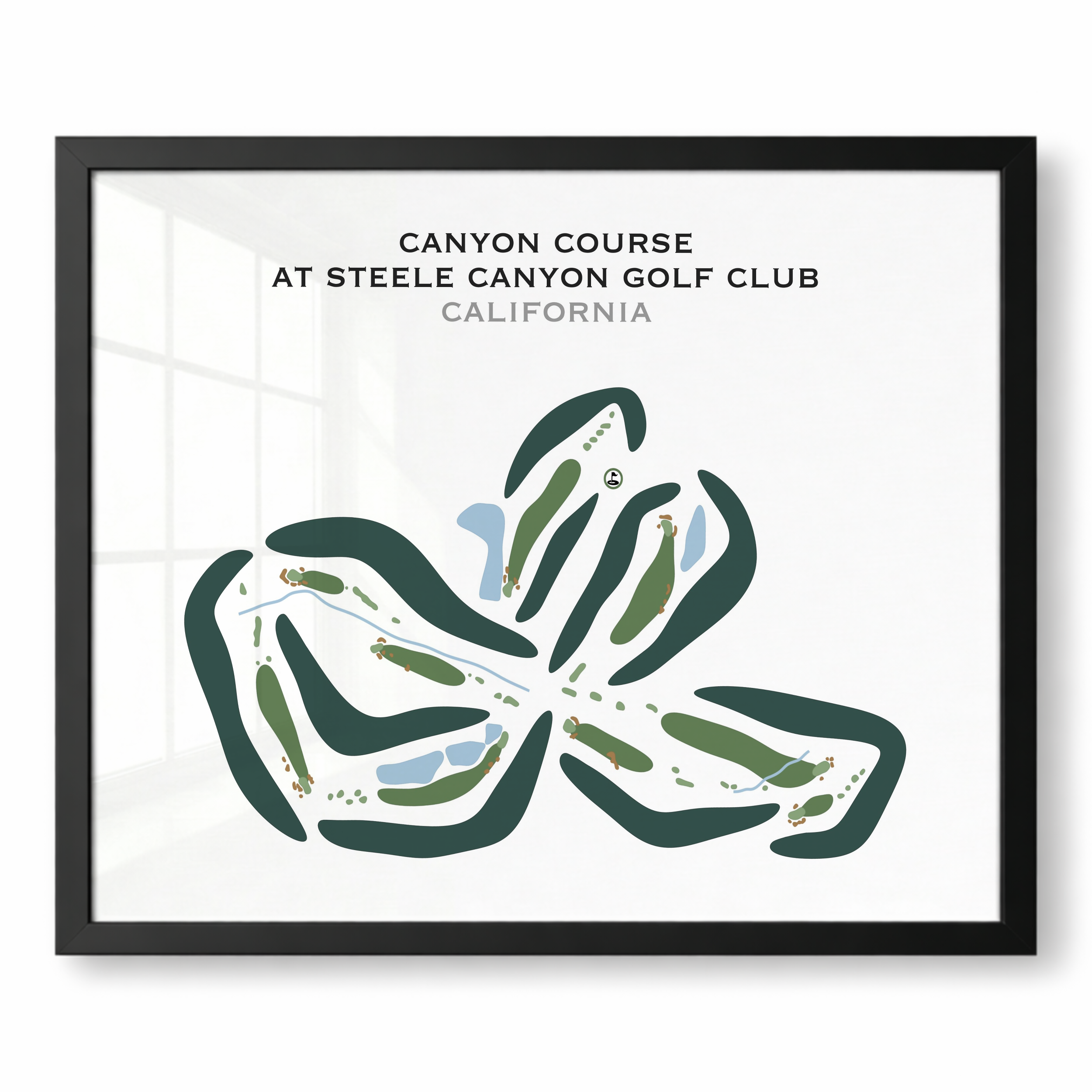Canyon Course at Steele Canyon Golf Club, California - Printed Golf Courses