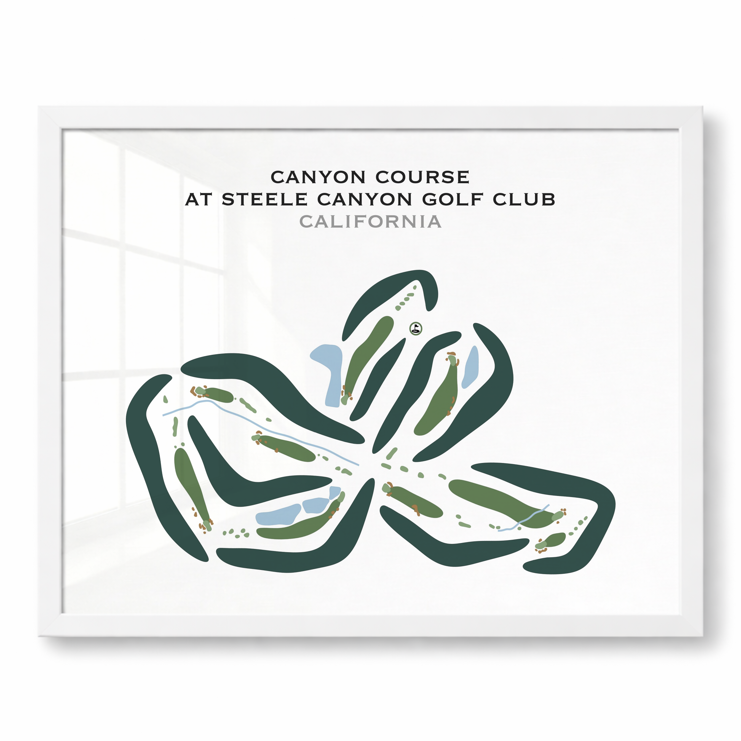 Canyon Course at Steele Canyon Golf Club, California - Printed Golf Courses