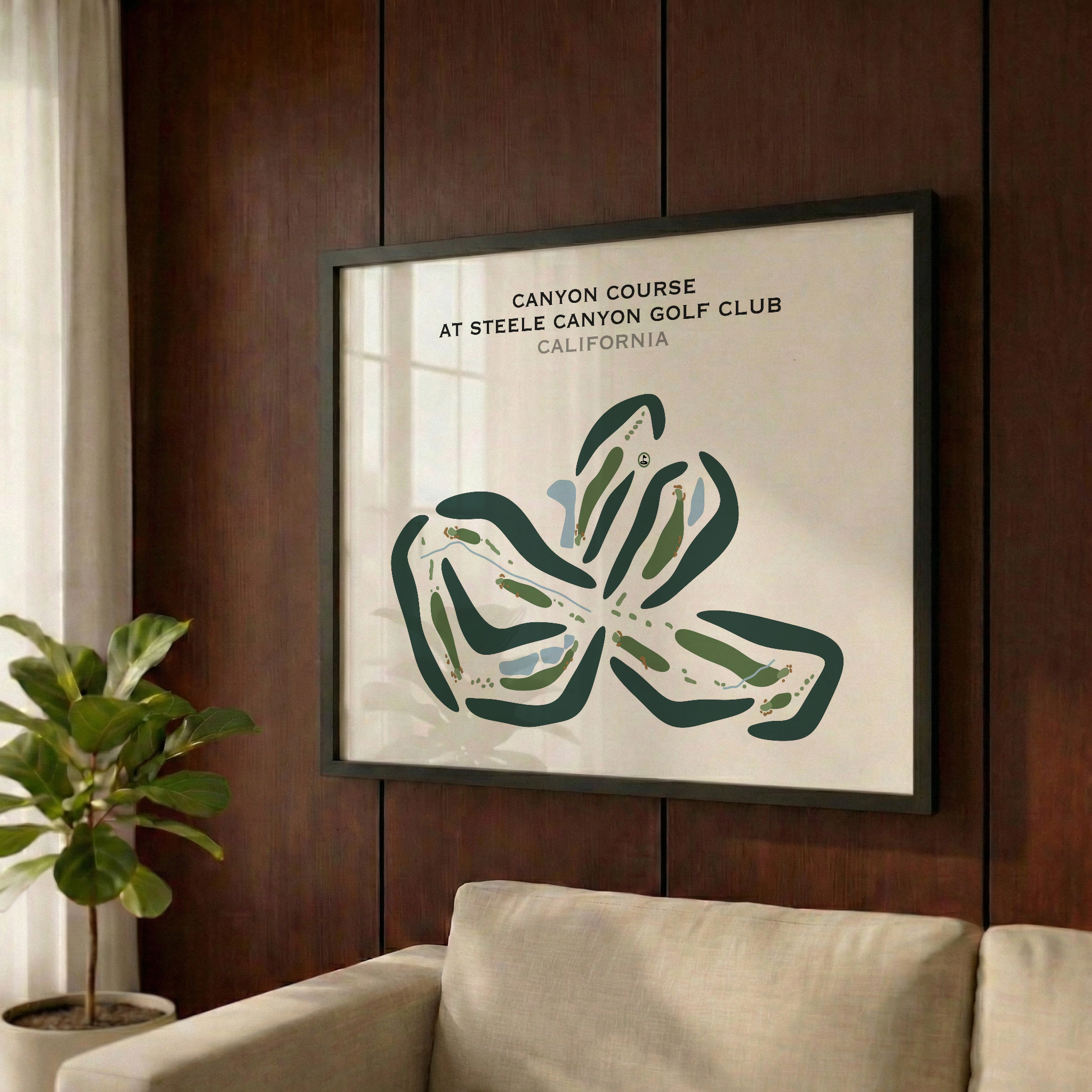 Canyon Course at Steele Canyon Golf Club, California - Printed Golf Courses