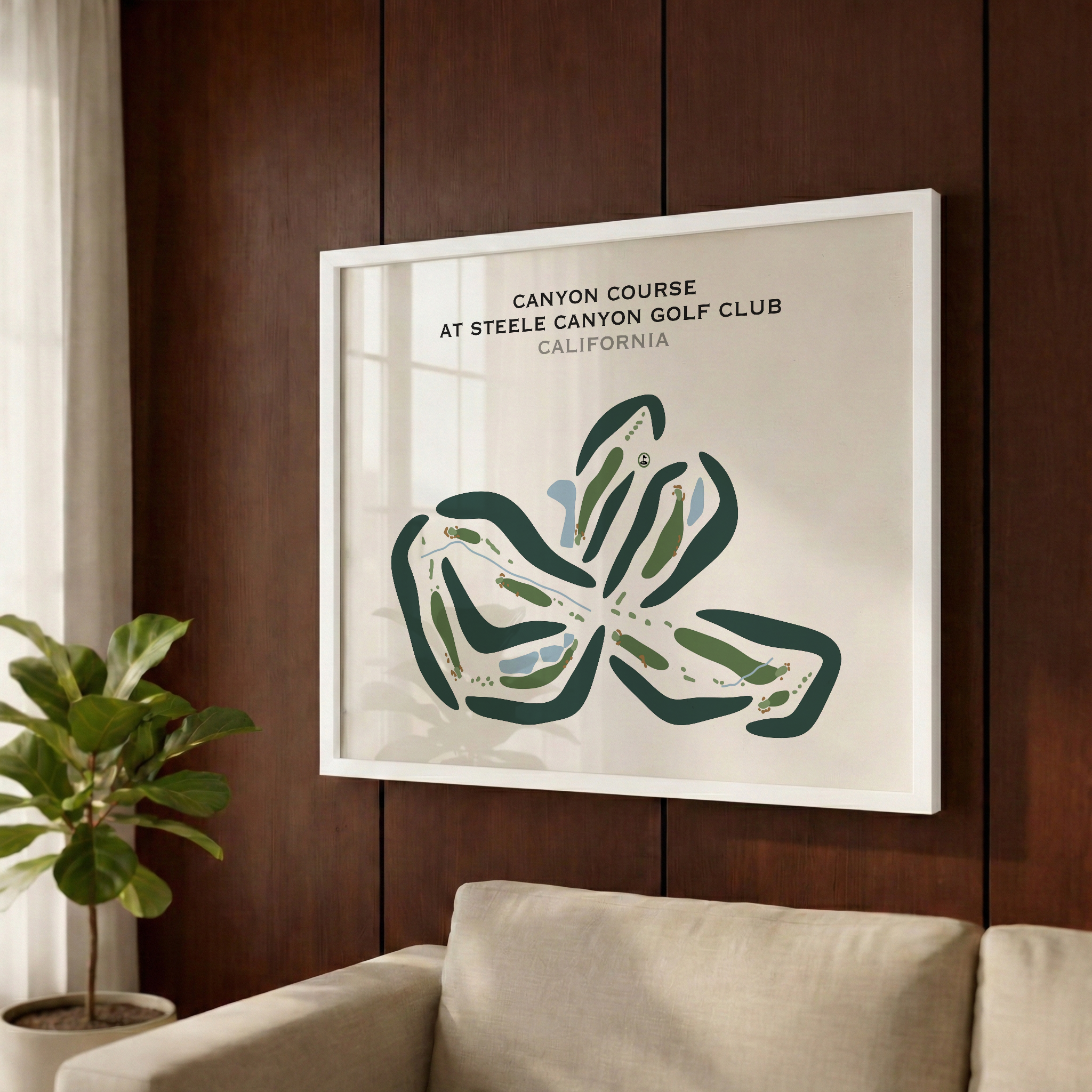 Canyon Course at Steele Canyon Golf Club, California - Printed Golf Courses