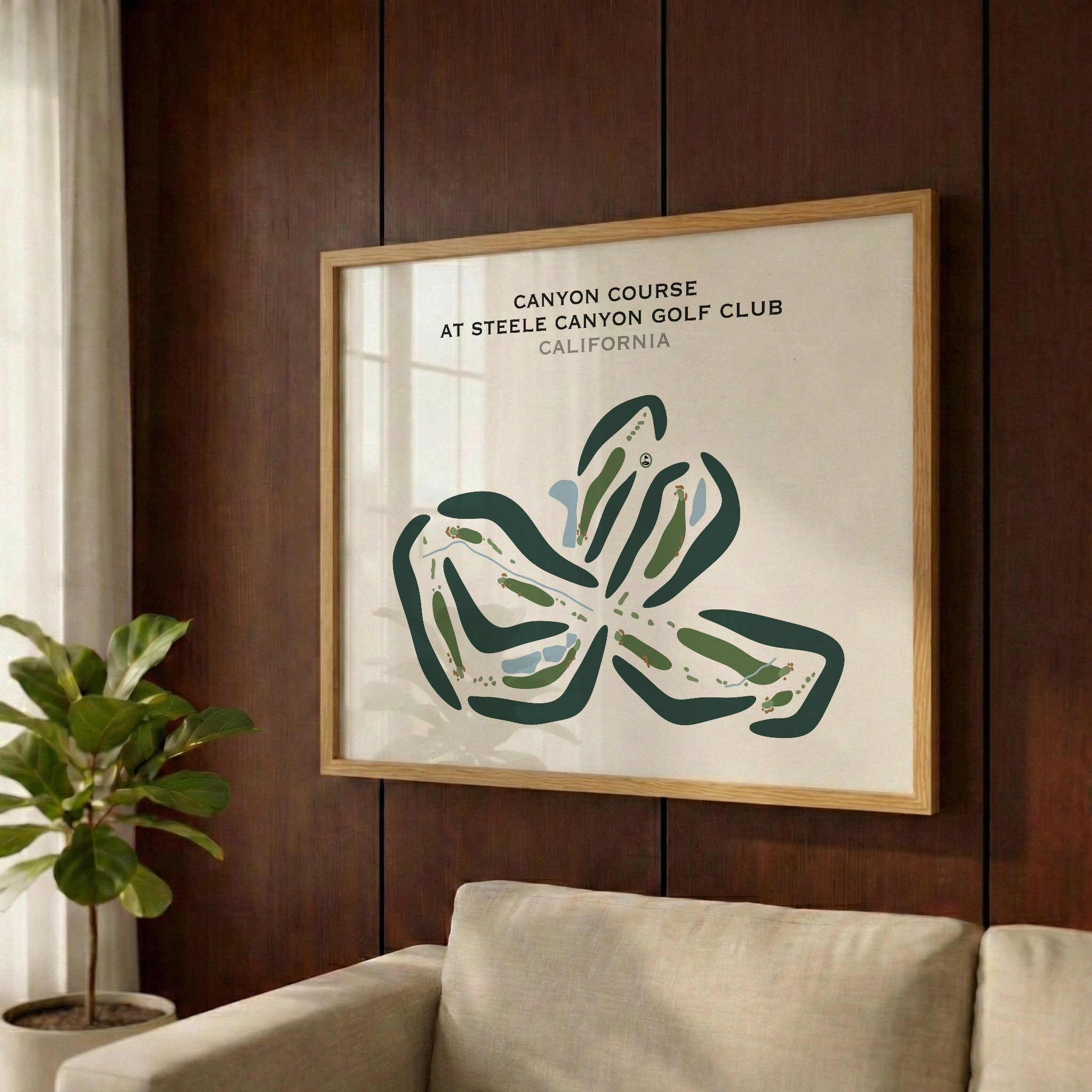 Canyon Course at Steele Canyon Golf Club, California - Printed Golf Courses