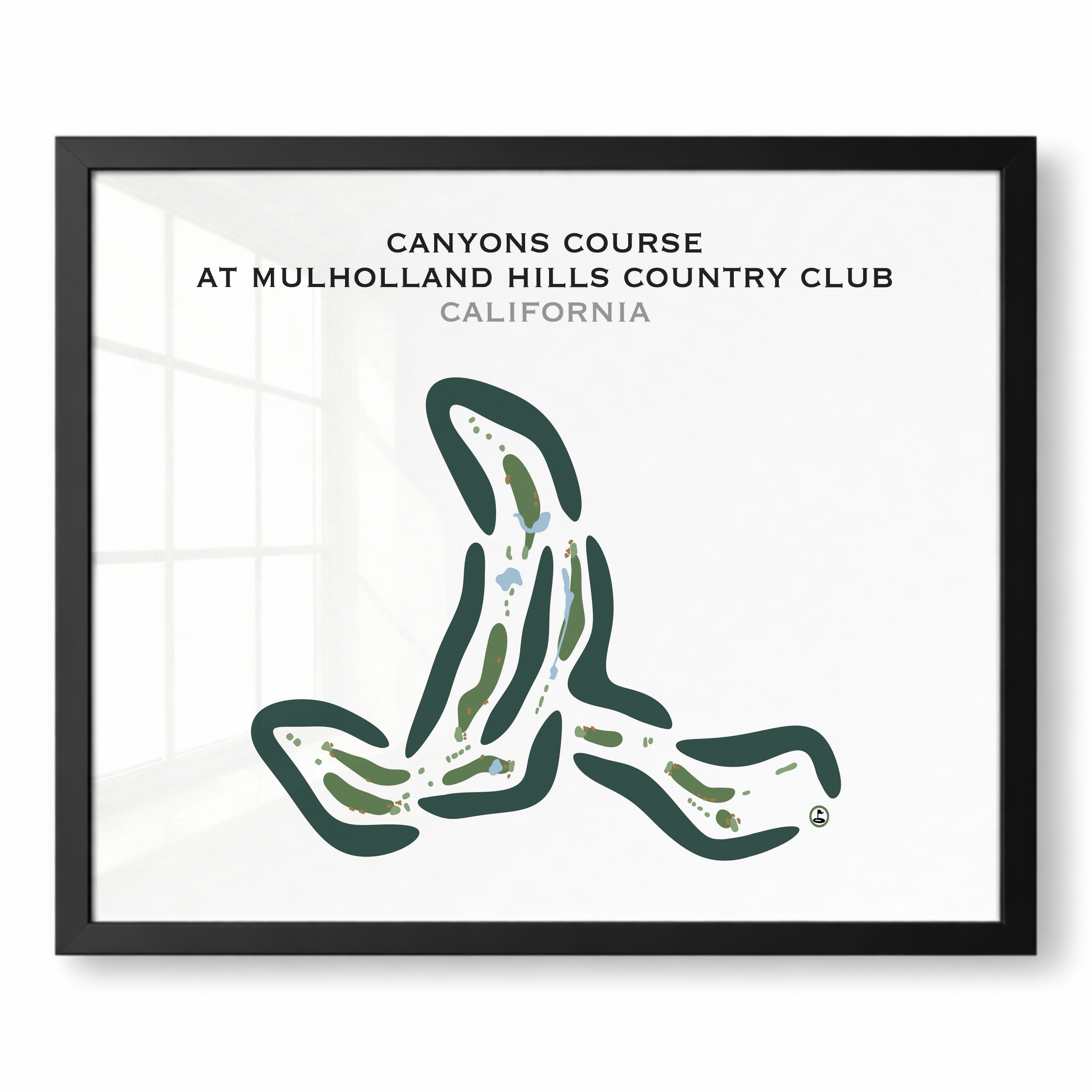 Canyons Course at Mulholland Hills Country Club, California - Printed Golf Courses