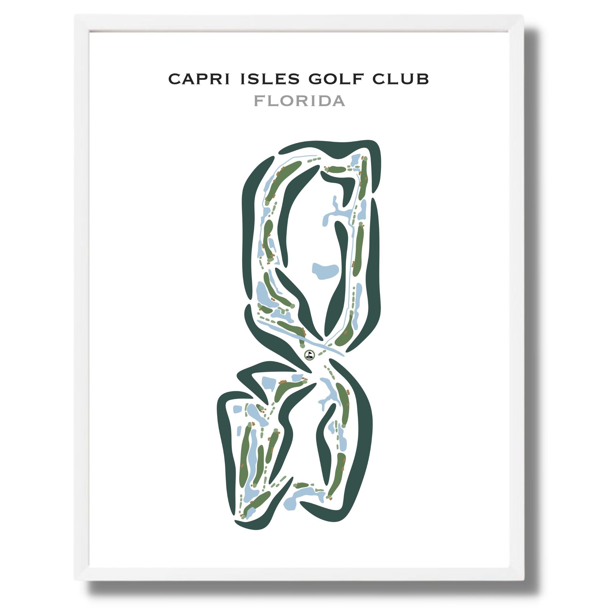 Capri Isles Golf Club, Florida - Printed Golf Courses