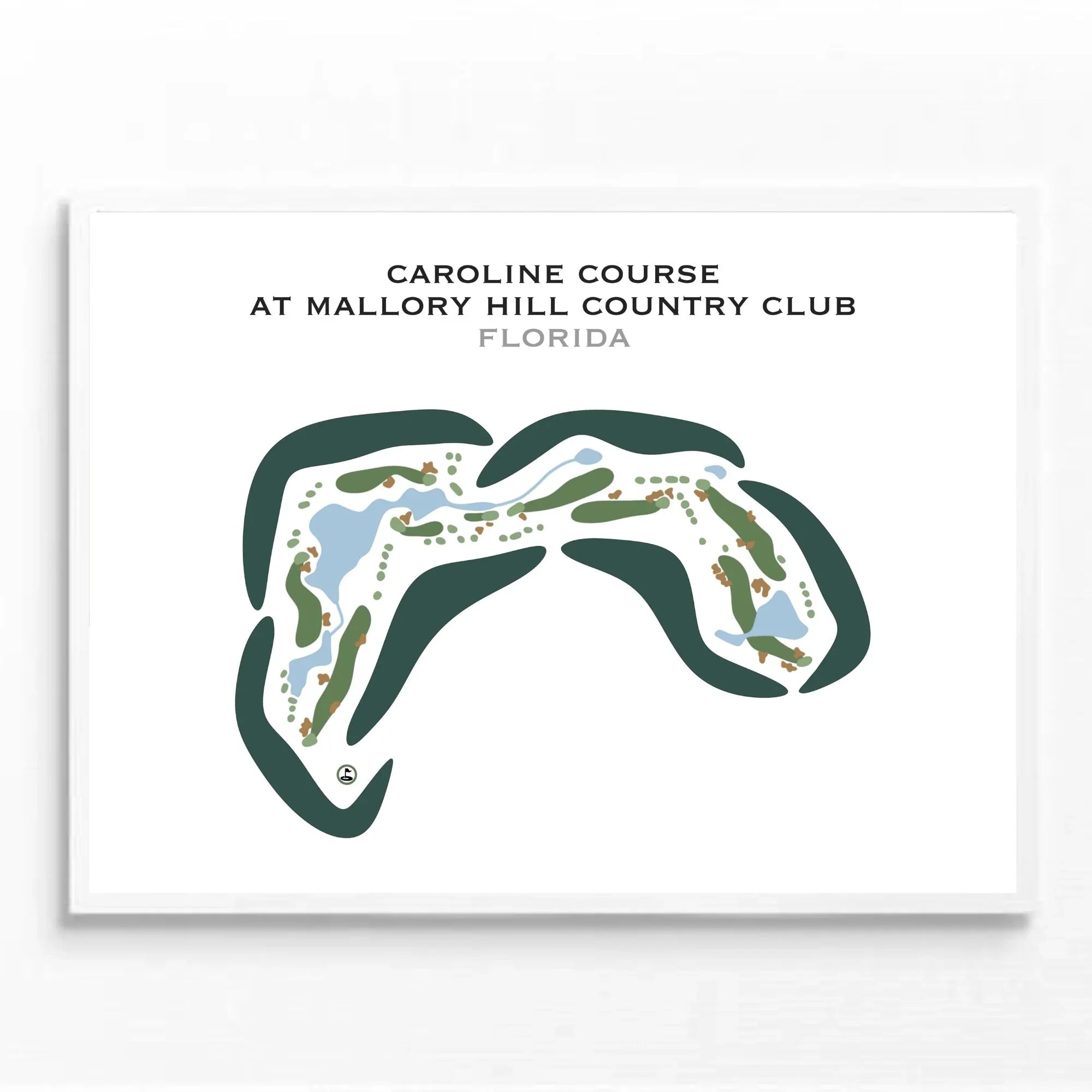Caroline Course at Mallory Hill Country Club, Florida - Printed Golf Courses