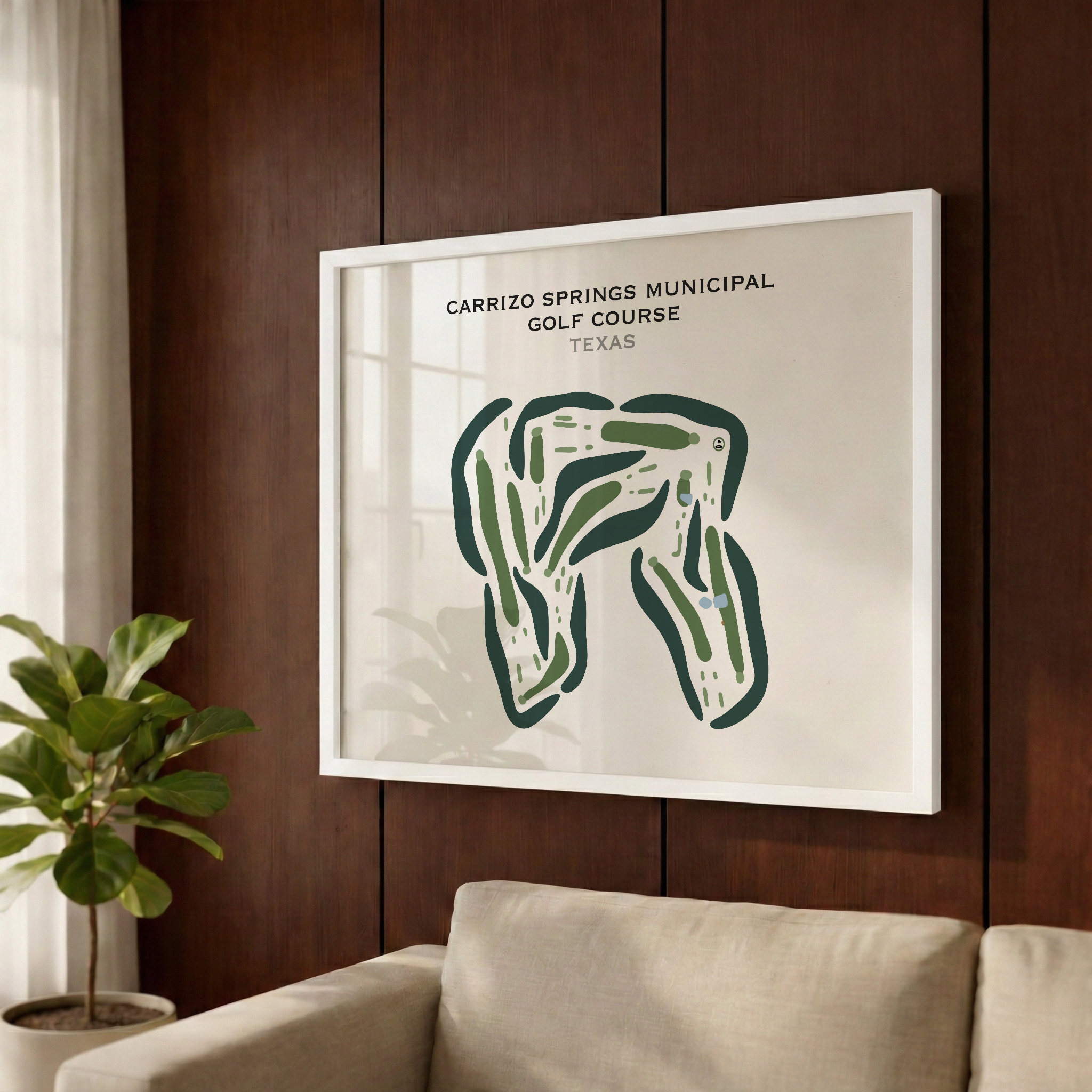 Carrizo Springs Municipal Golf Course, Texas - Printed Golf Courses