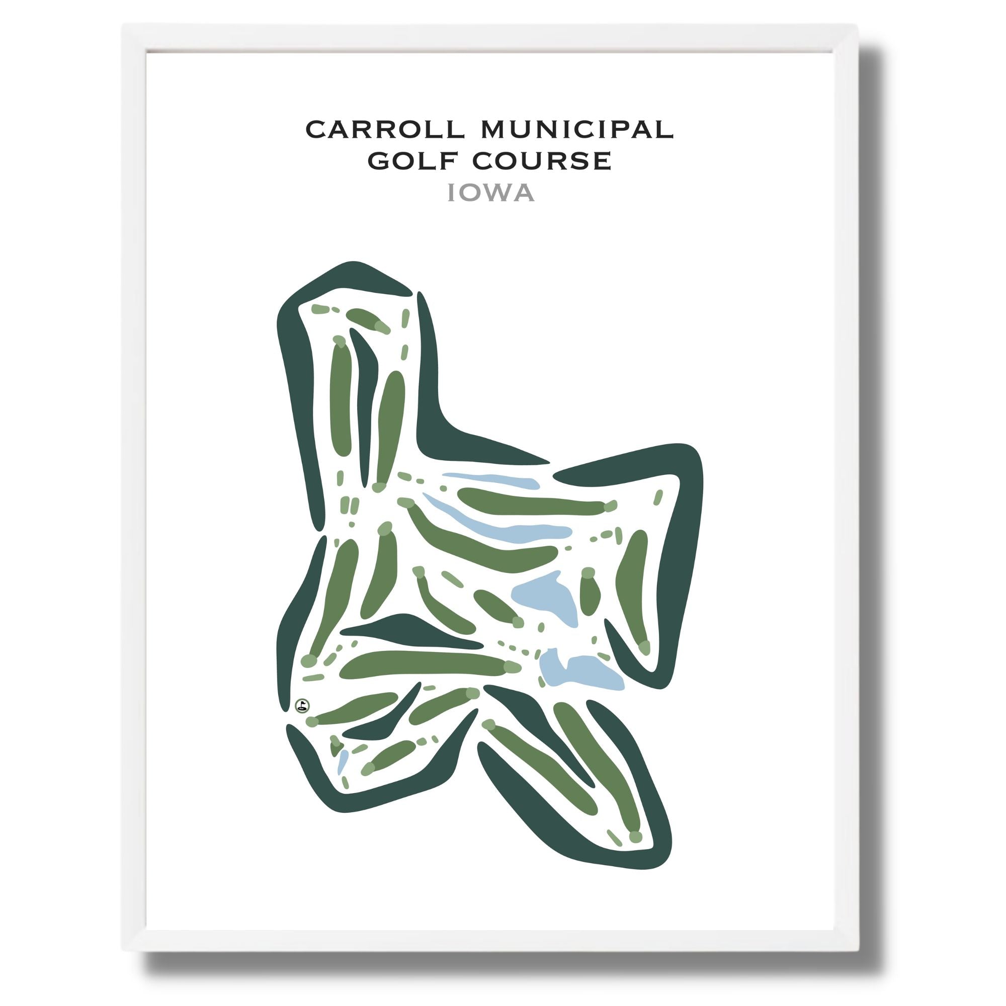 Carroll Municipal Golf Course, Iowa - Printed Golf Courses