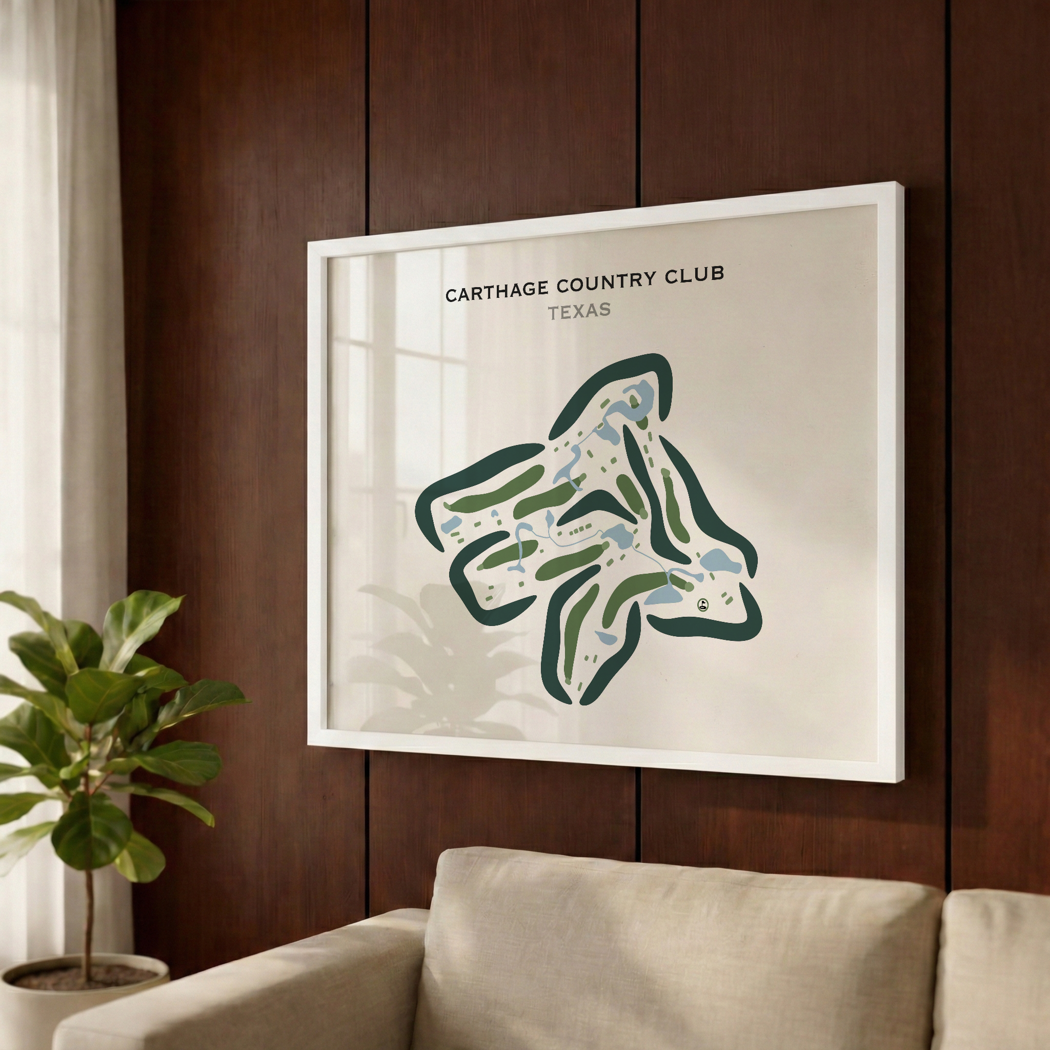 Carthage Country Club, Texas - Printed Golf Courses