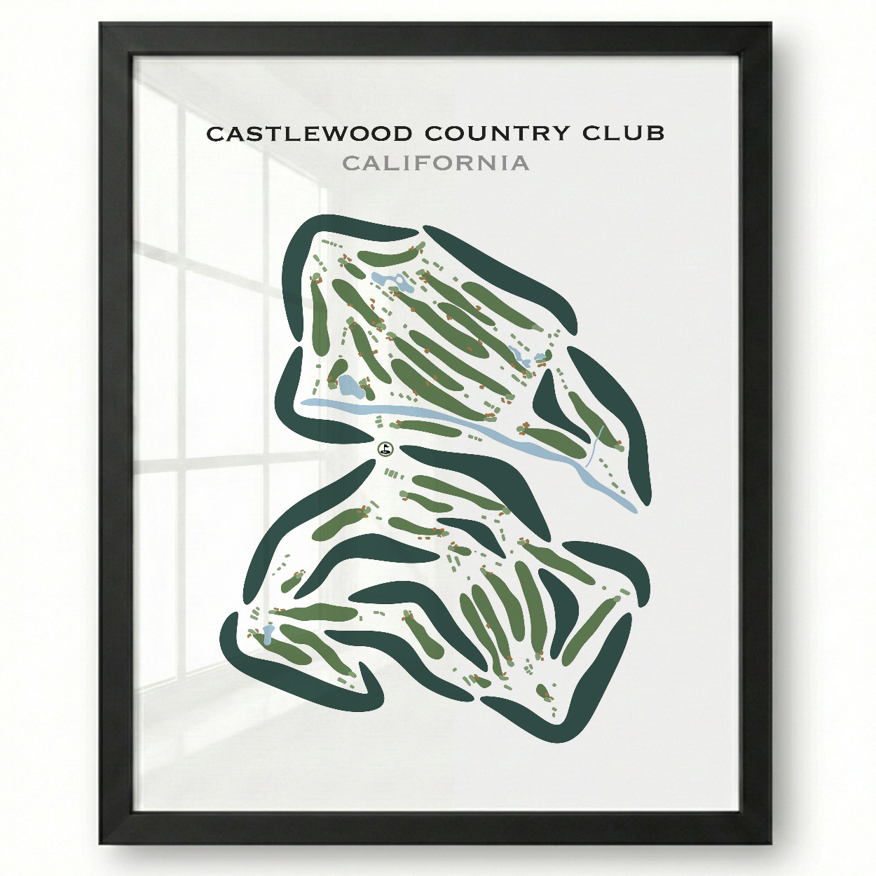 Castlewood Country Club, California - Printed Golf Courses