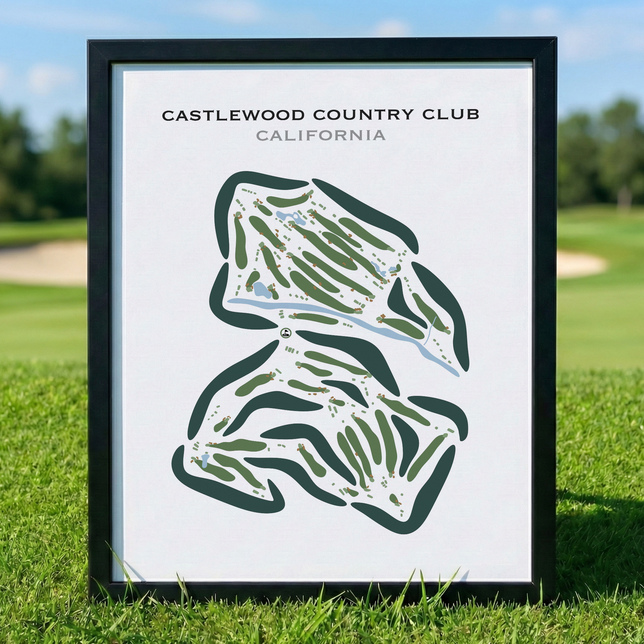 Castlewood Country Club, California - Printed Golf Courses