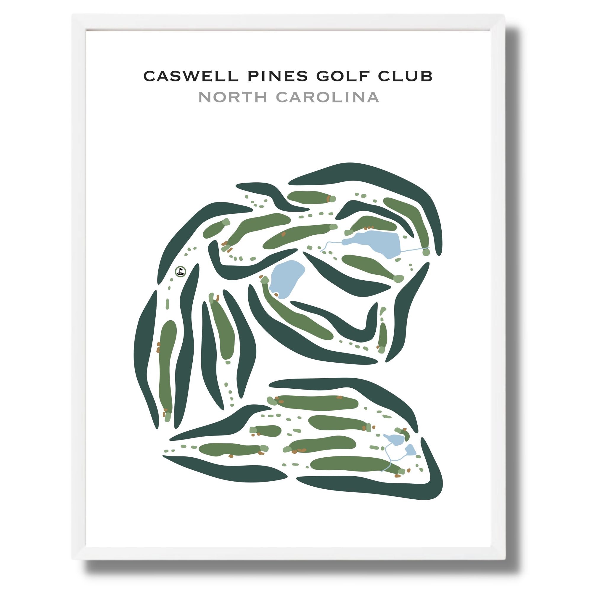 Caswell Pines Golf Club, North Carolina - Printed Golf Courses