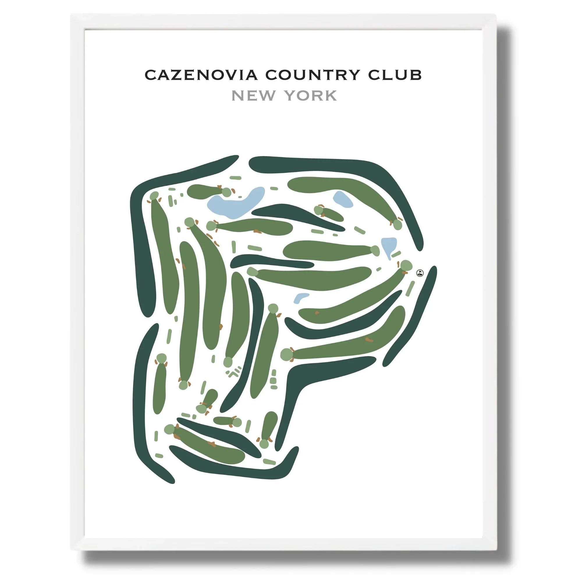 Cazenovia Country Club, New York - Printed Golf Course
