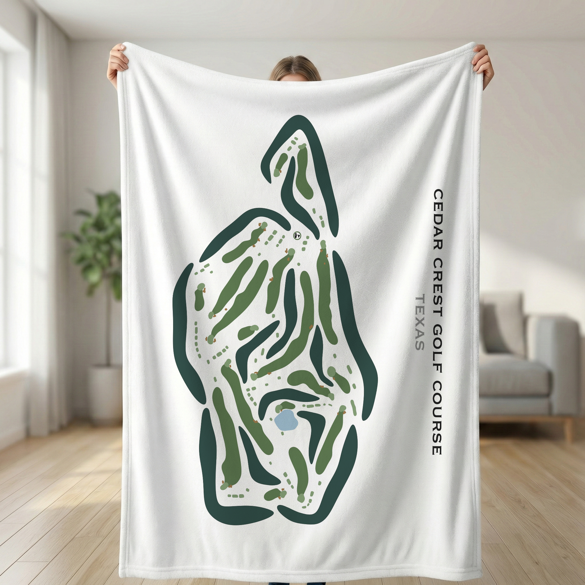 Cedar Crest Golf Course, Texas - Printed Golf Course