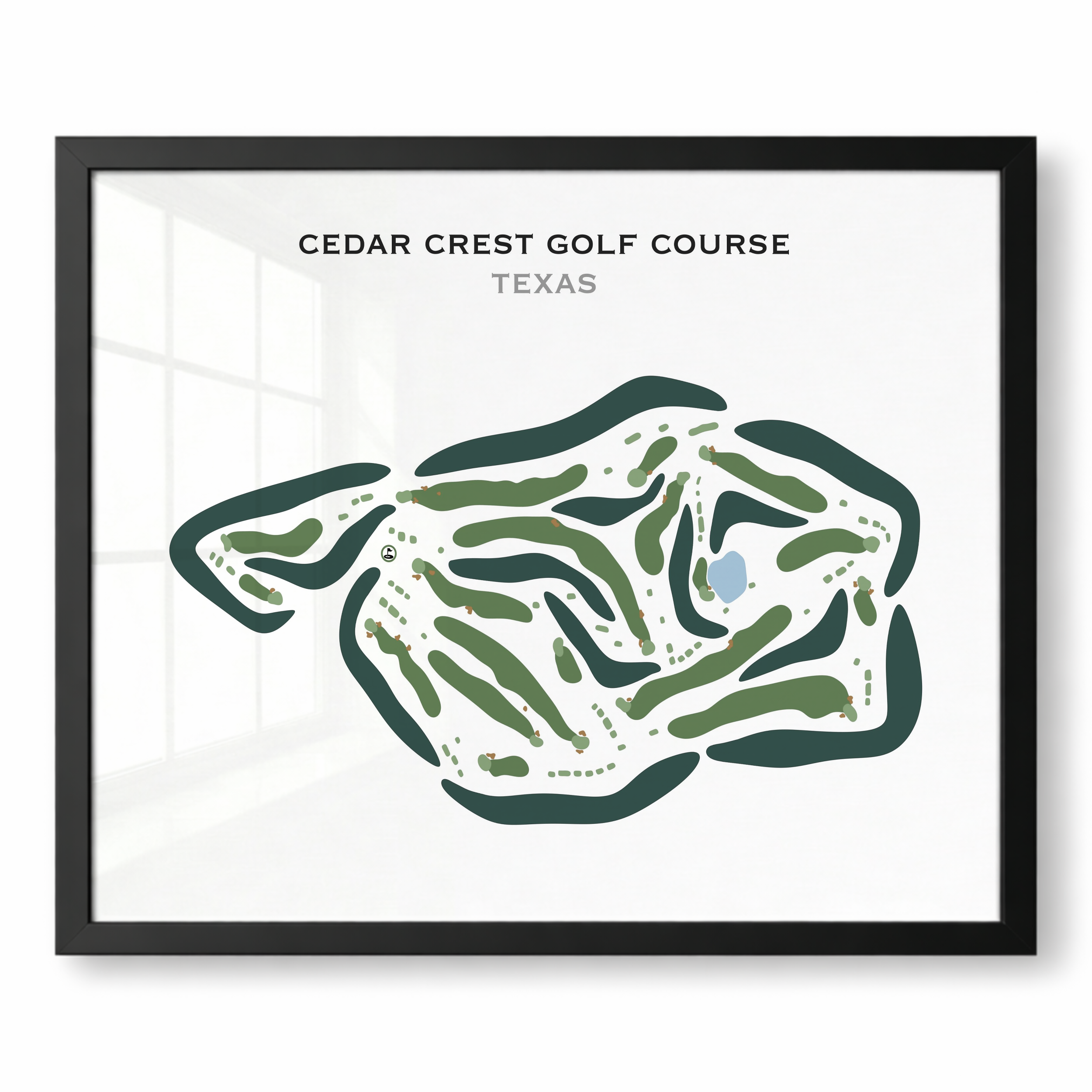 Cedar Crest Golf Course, Texas - Printed Golf Course