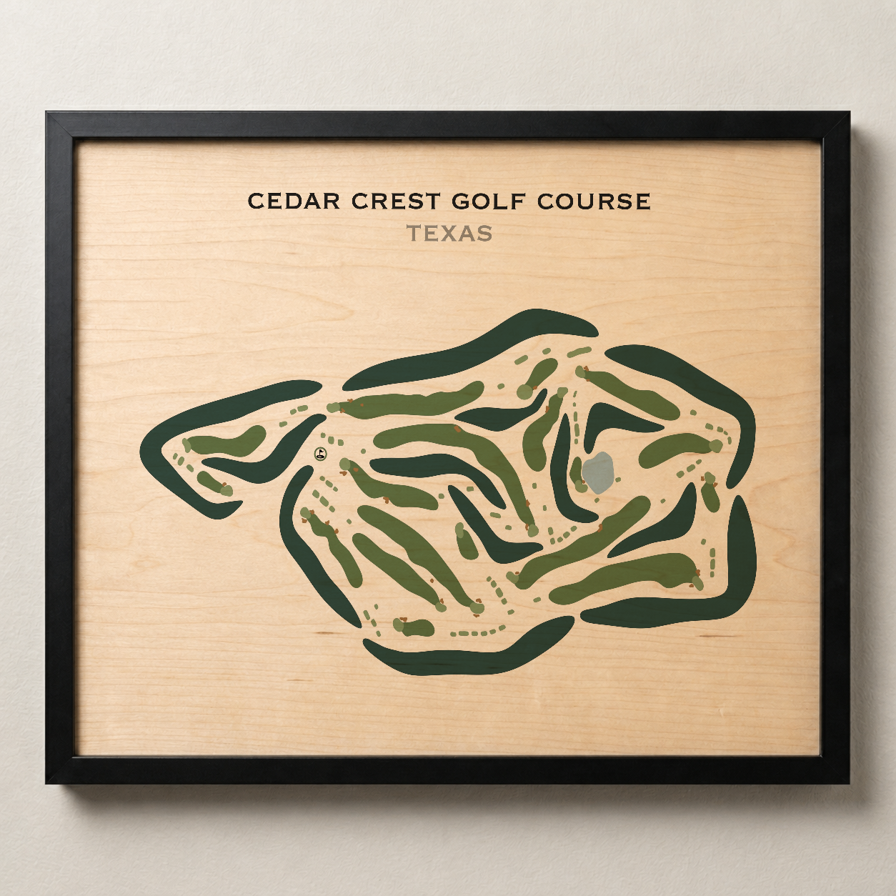 Cedar Crest Golf Course, Texas - Printed Golf Course