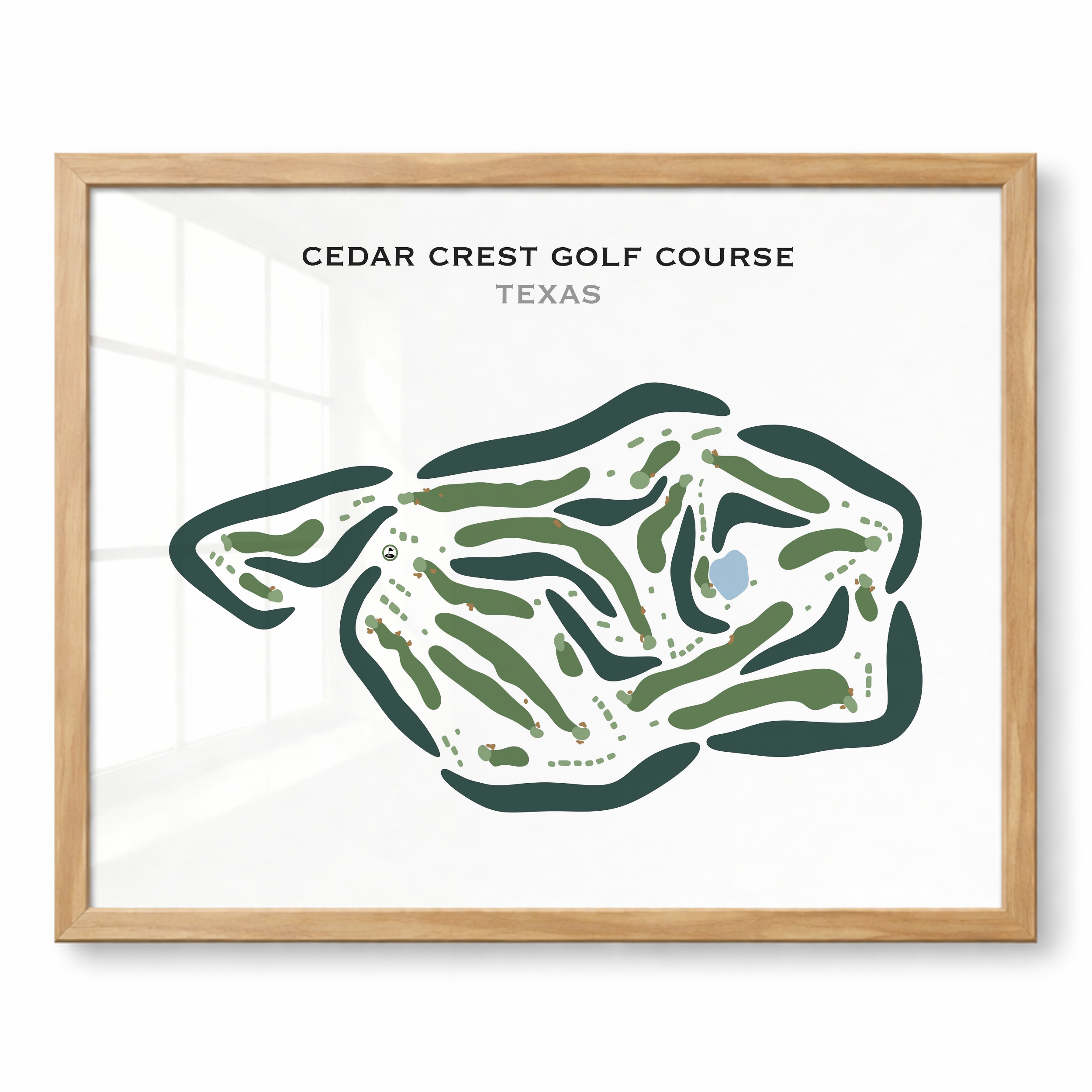 Cedar Crest Golf Course, Texas - Printed Golf Course