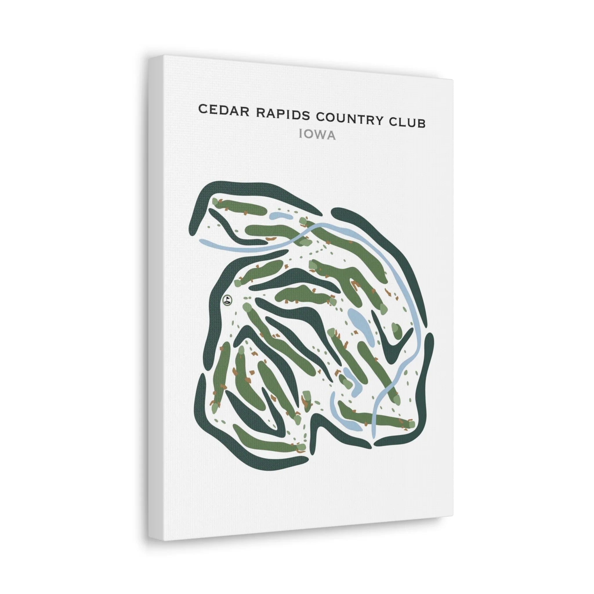 Cedar Rapids Country Club, Cedar Rapids Iowa - Printed Golf Courses